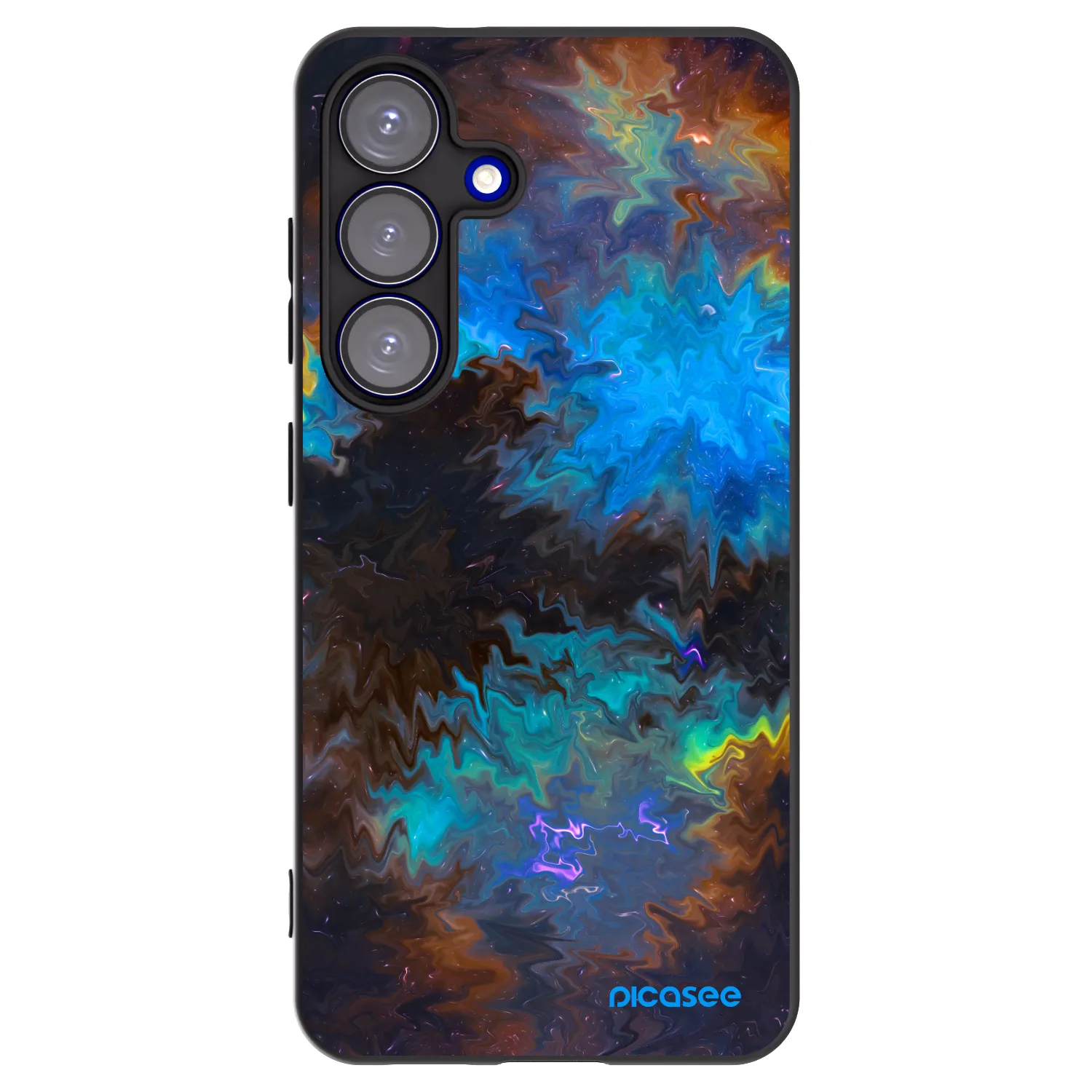 Picasee Μαύρη θήκη σιλικόνης για Samsung Galaxy S25 5G - Space