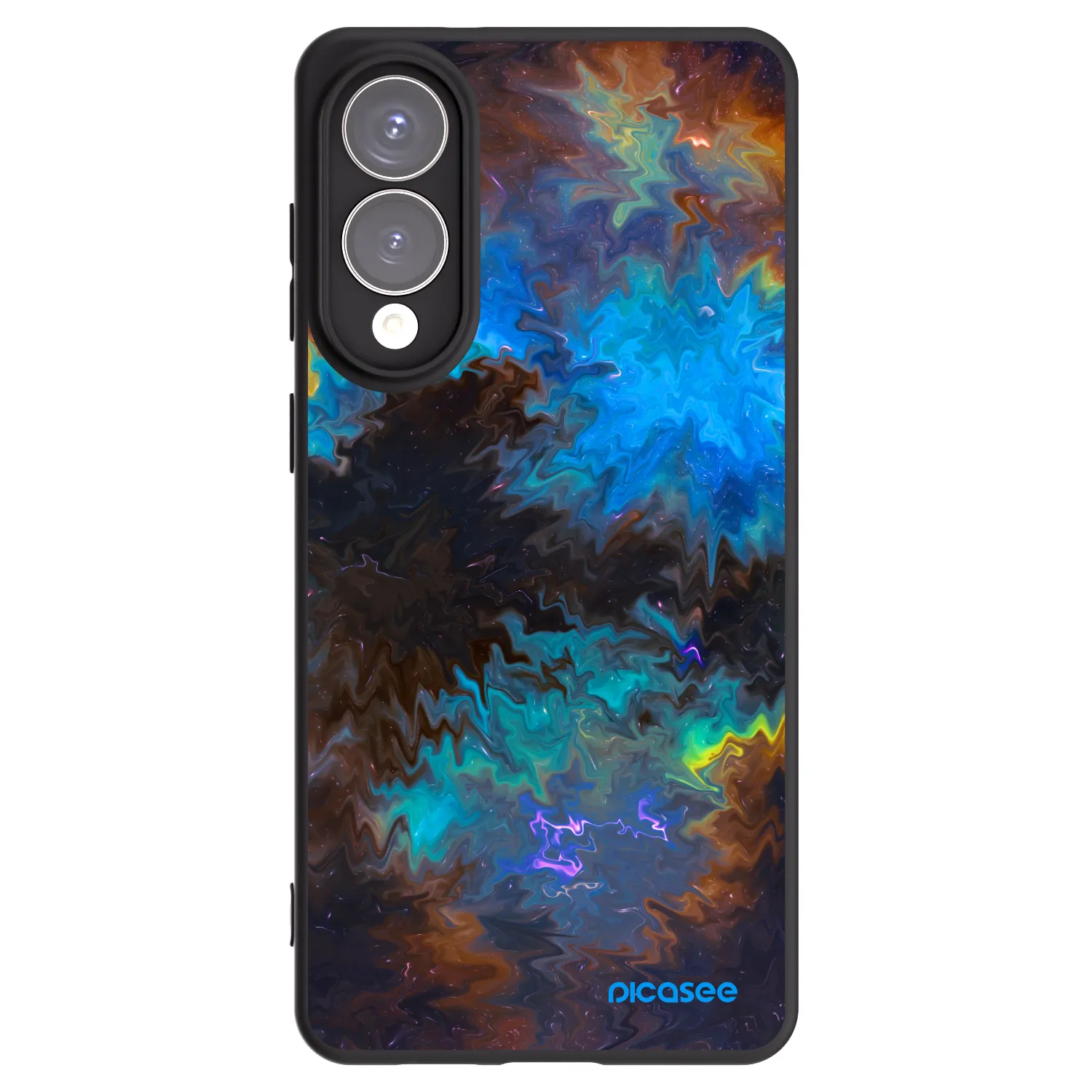 Picasee Μαύρη θήκη σιλικόνης για Samsung Galaxy S25 Edge 5G - Space
