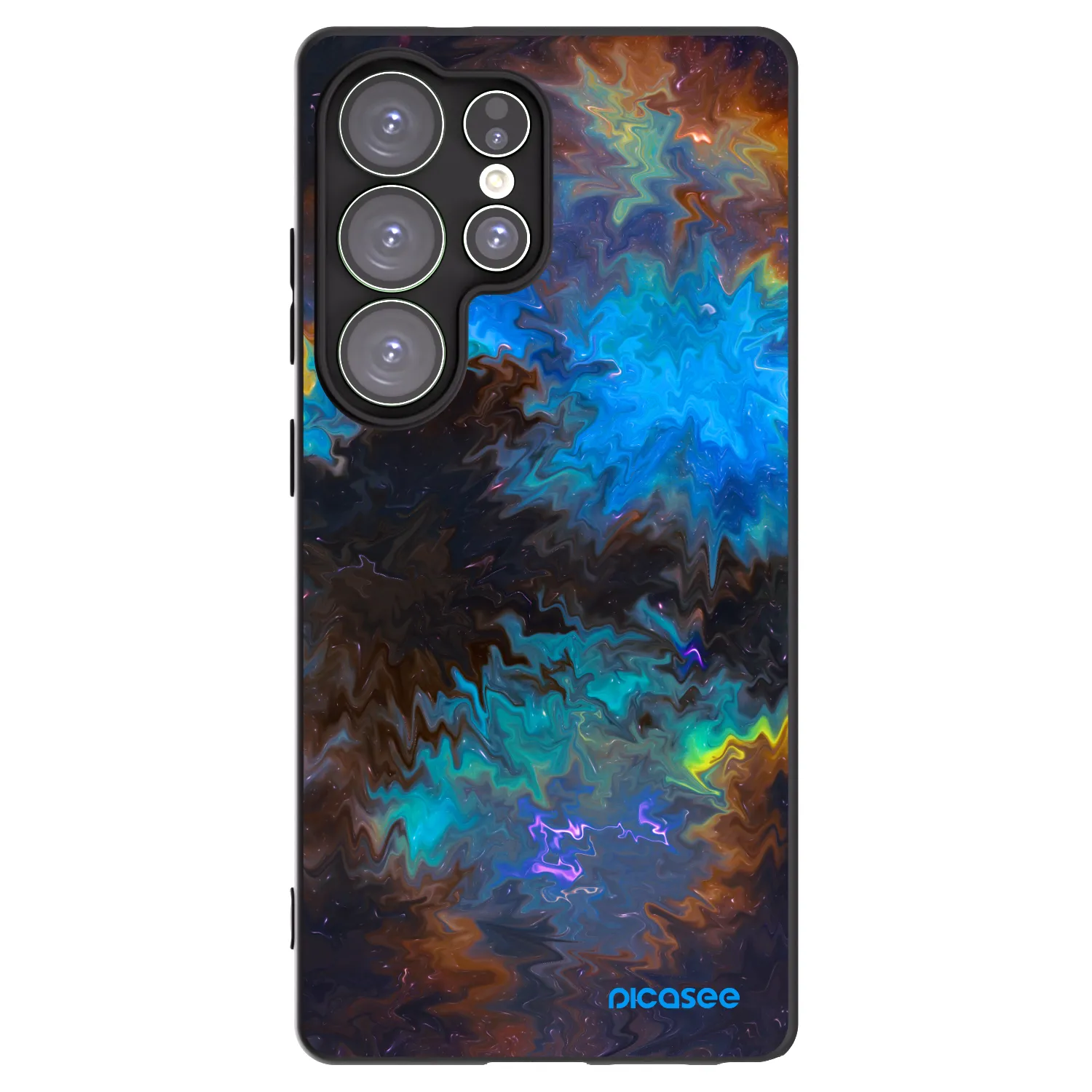 Picasee Μαύρη θήκη σιλικόνης για Samsung Galaxy S25 Ultra 5G - Space