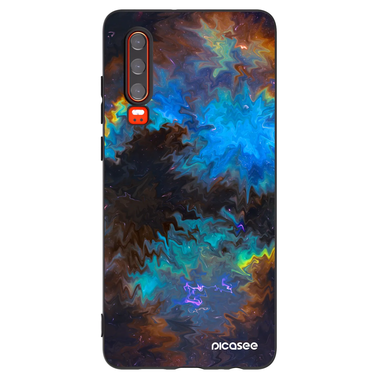 Picasee Μαύρη θήκη σιλικόνης για Huawei P30 - Space