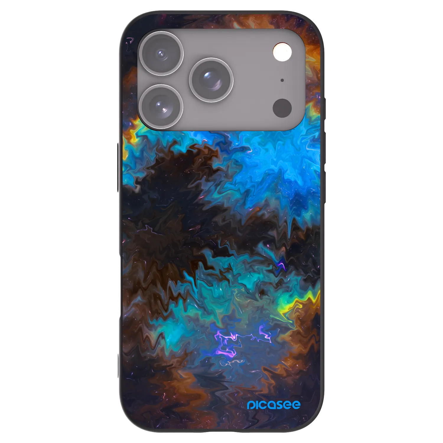 Picasee Μαύρη θήκη σιλικόνης για Apple iPhone 17 Pro - Space