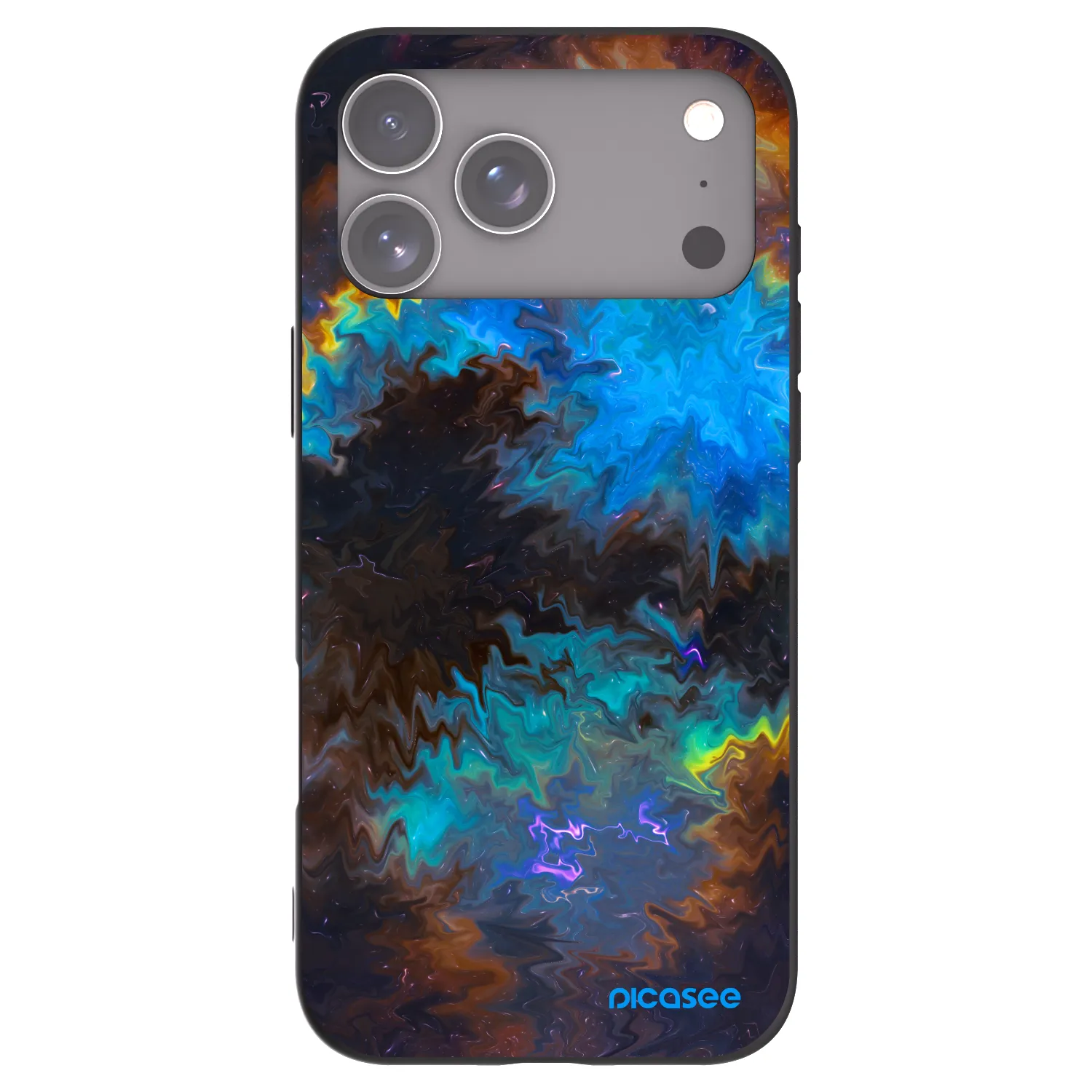 Picasee Μαύρη θήκη σιλικόνης για Apple iPhone 17 Pro Max - Space