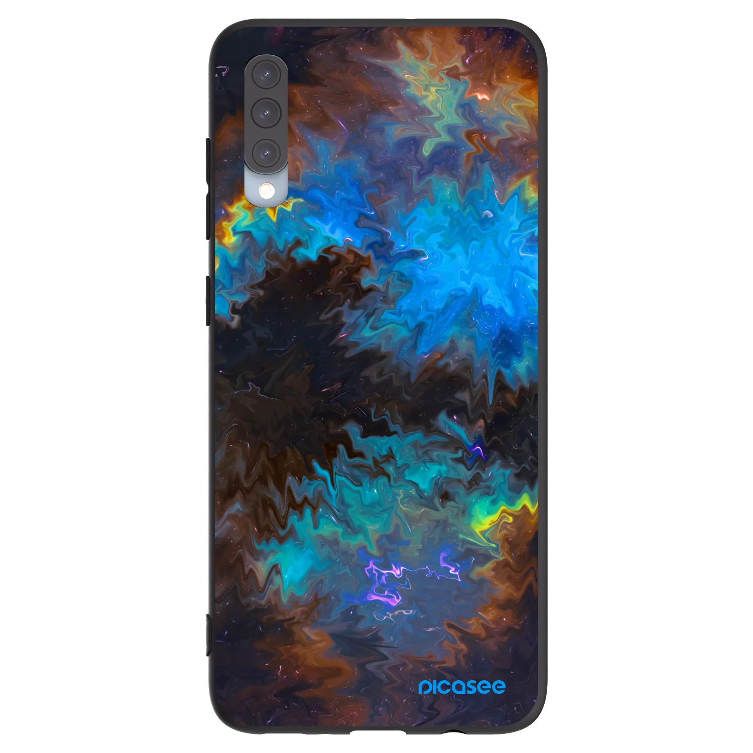 Picasee Μαύρη θήκη σιλικόνης για Samsung Galaxy A70 A705F - Space