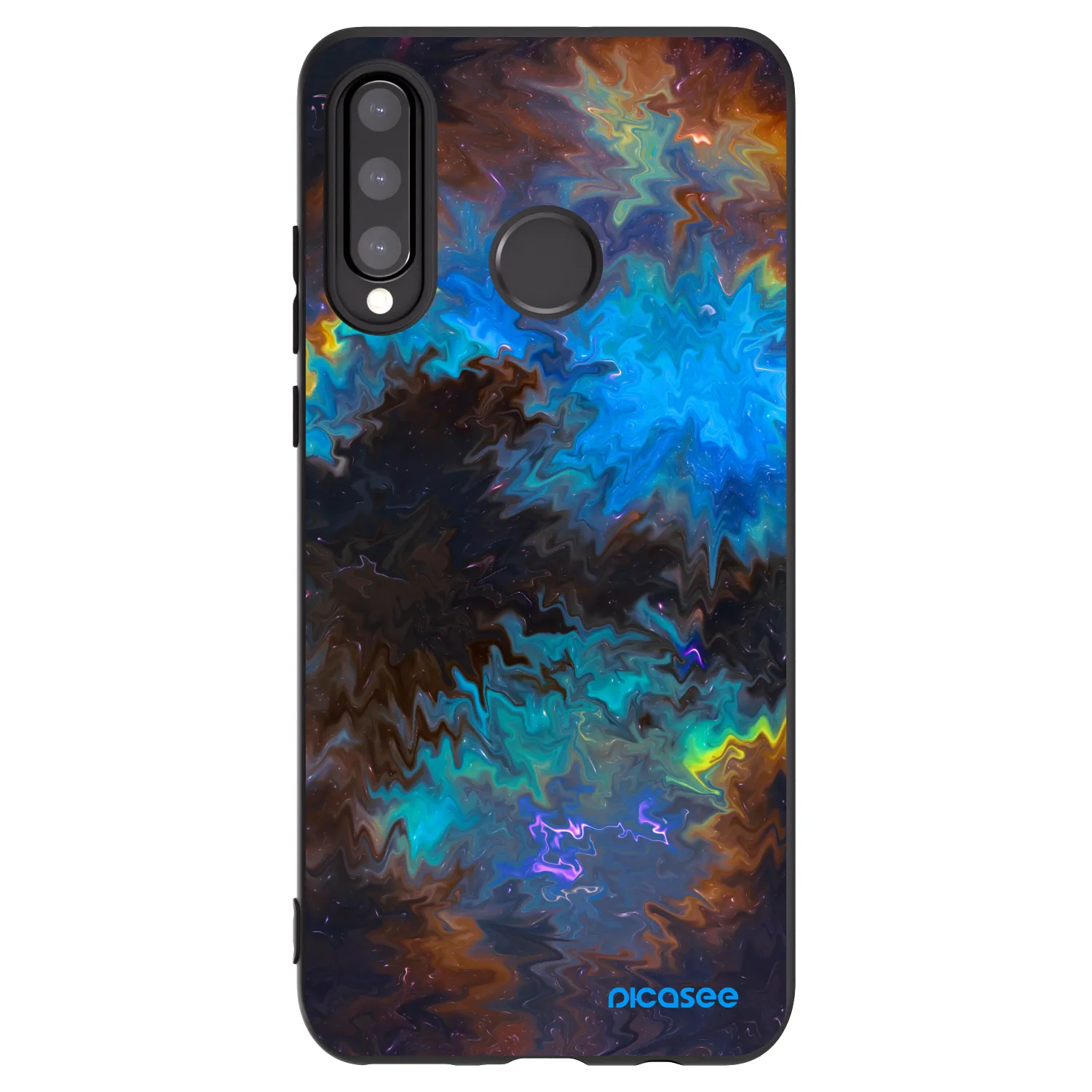 Picasee Μαύρη θήκη σιλικόνης για Huawei P30 Lite - Space