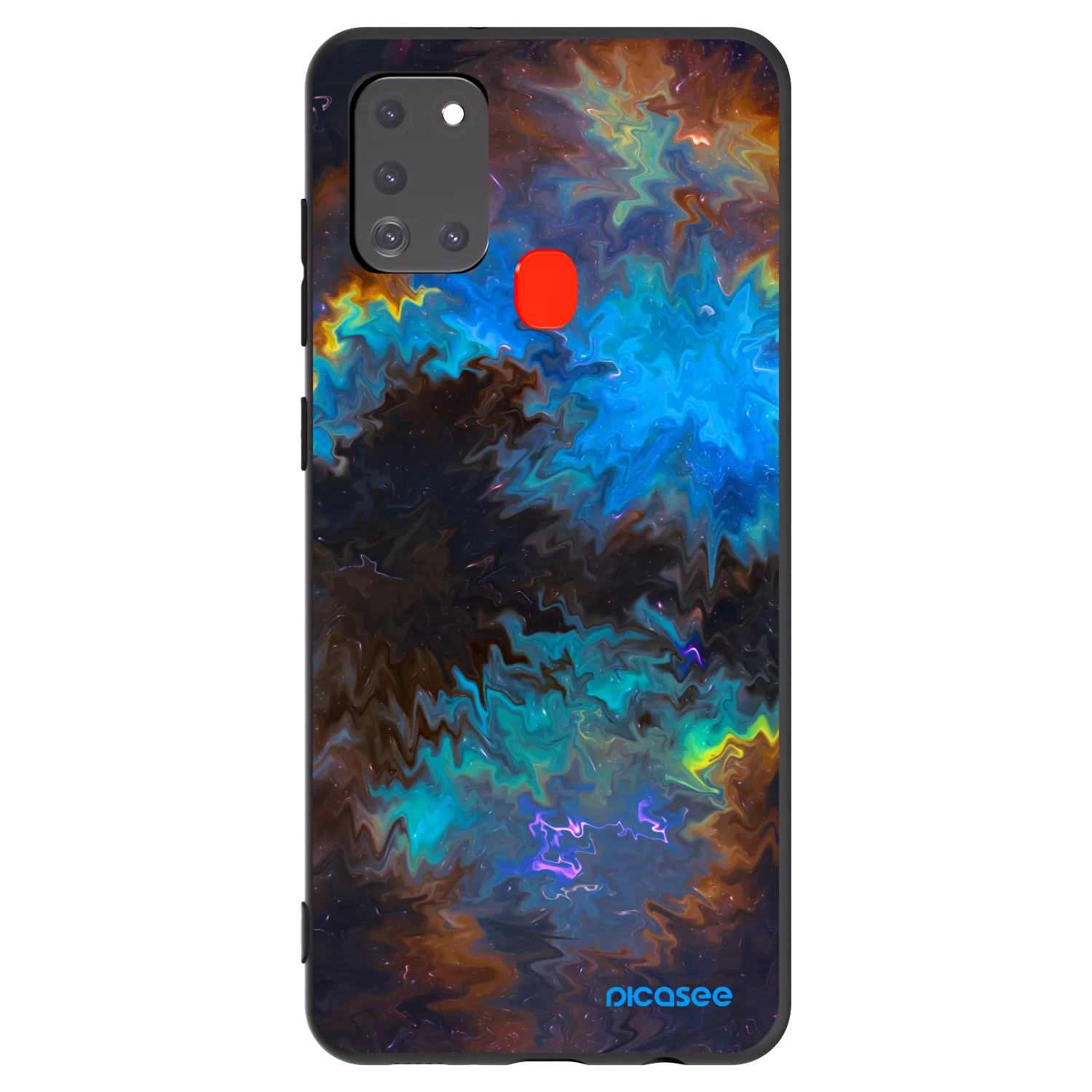 Picasee Μαύρη θήκη σιλικόνης για Samsung Galaxy A21s - Space