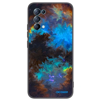Picasee Μαύρη θήκη σιλικόνης για OPPO Reno 5 5G - Space