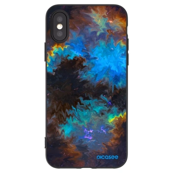 Picasee Μαύρη θήκη σιλικόνης για Apple iPhone X/XS - Space