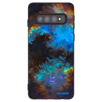 Picasee Μαύρη θήκη σιλικόνης για Samsung Galaxy S10 G973 - Space