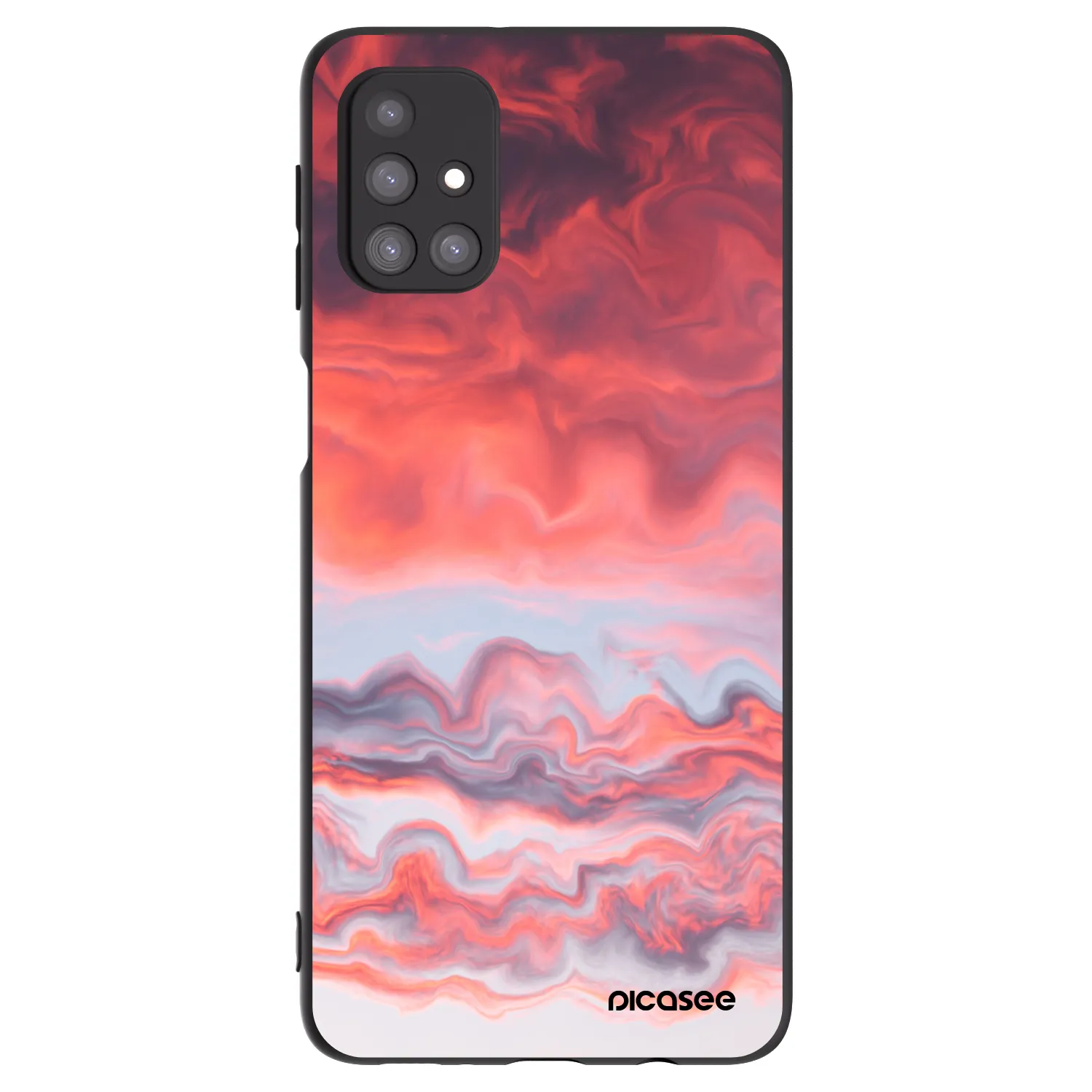 Picasee Μαύρη θήκη σιλικόνης για Samsung Galaxy M31s - Sunset