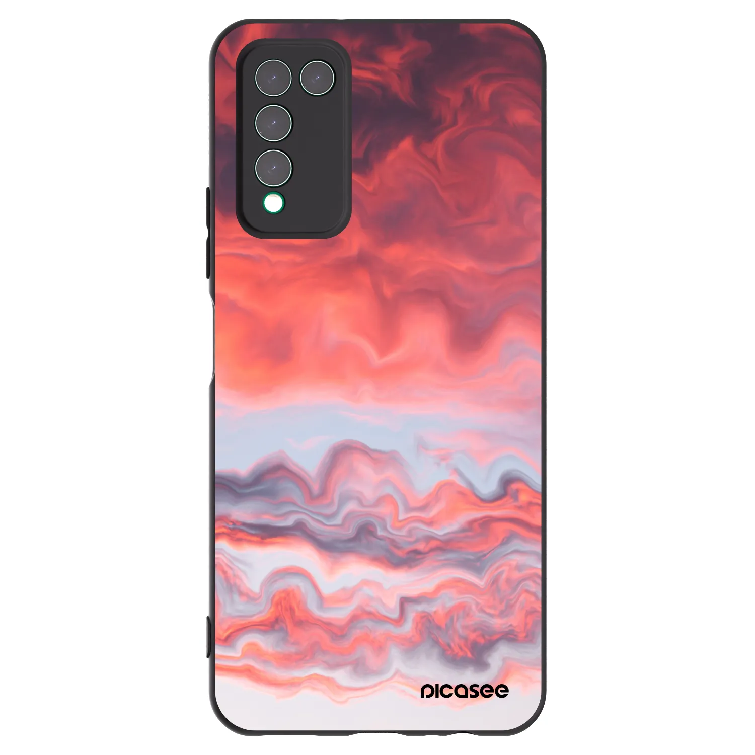 Picasee Μαύρη θήκη σιλικόνης για Honor 10X Lite - Sunset