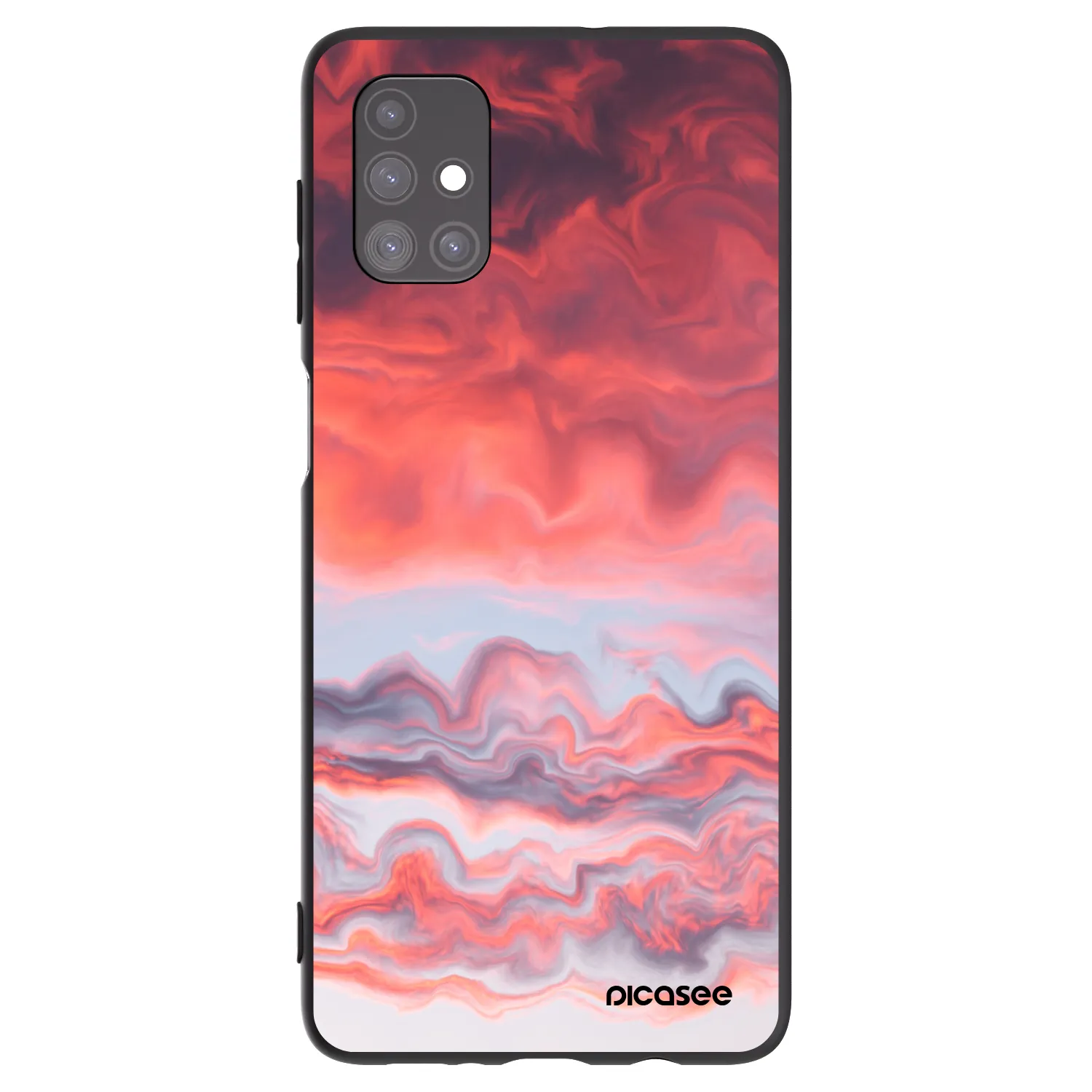 Picasee Μαύρη θήκη σιλικόνης για Samsung Galaxy M51 M515F - Sunset