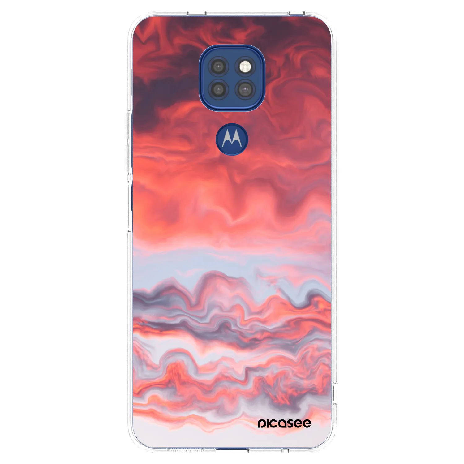 Picasee διαφανής θήκη σιλικόνης Motorola Moto G9 Play - Sunset