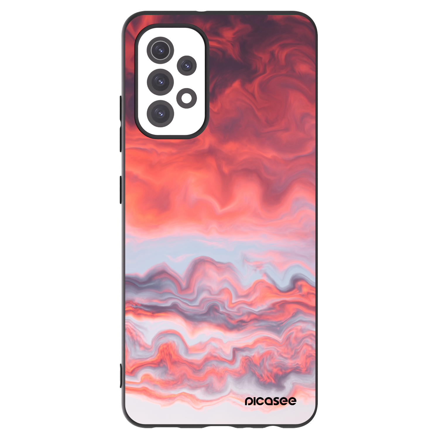 Picasee Μαύρη θήκη σιλικόνης για Samsung Galaxy A32 5G A326B - Sunset