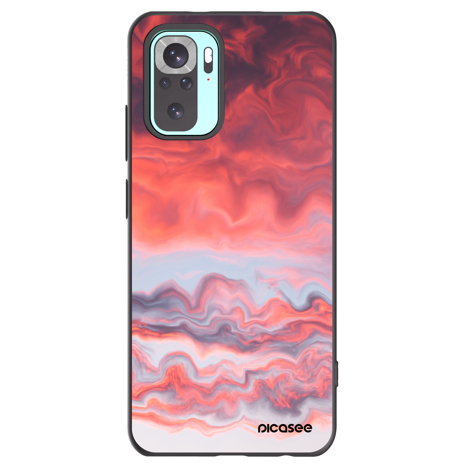 Picasee Μαύρη θήκη σιλικόνης για Xiaomi Redmi Note 10 Pro - Sunset