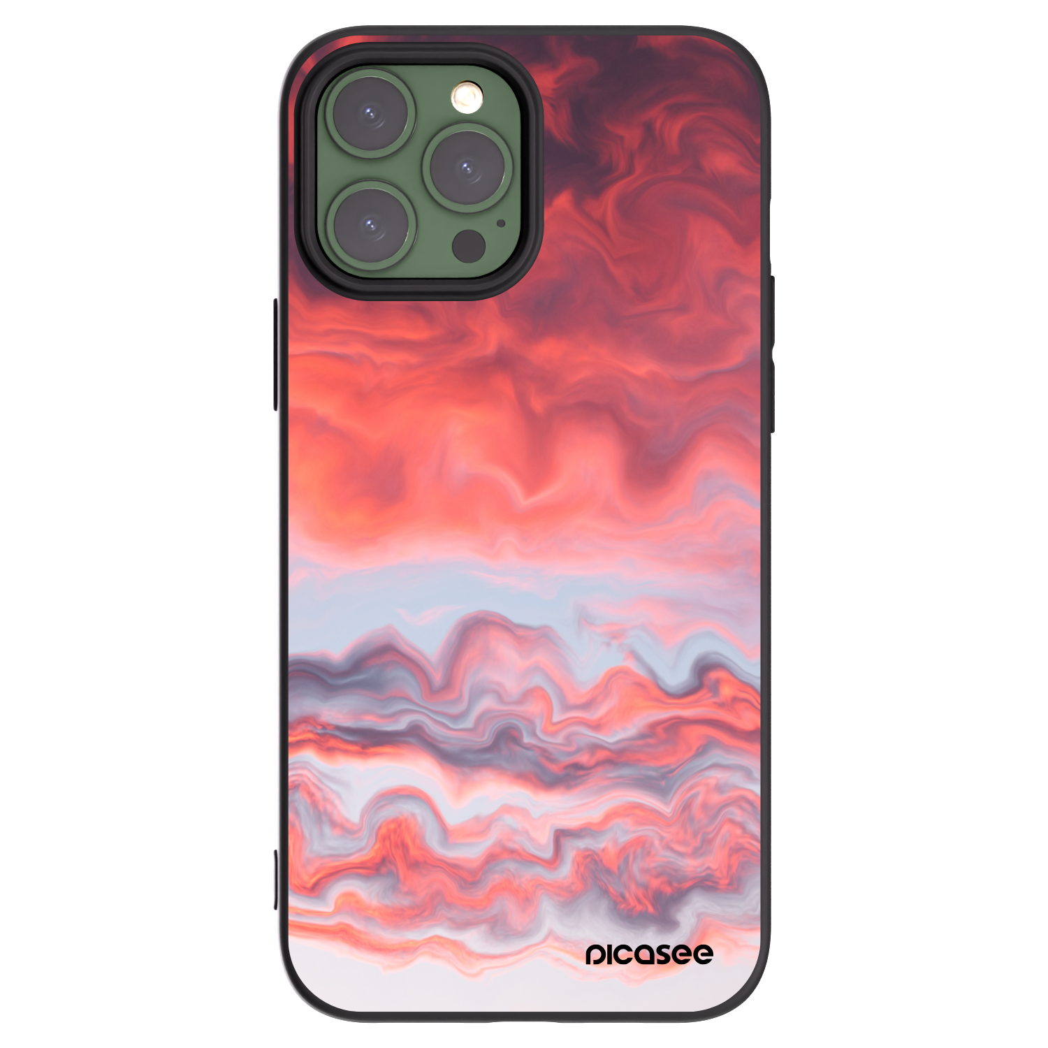 Picasee Μαύρη θήκη σιλικόνης για Apple iPhone 13 Pro Max - Sunset