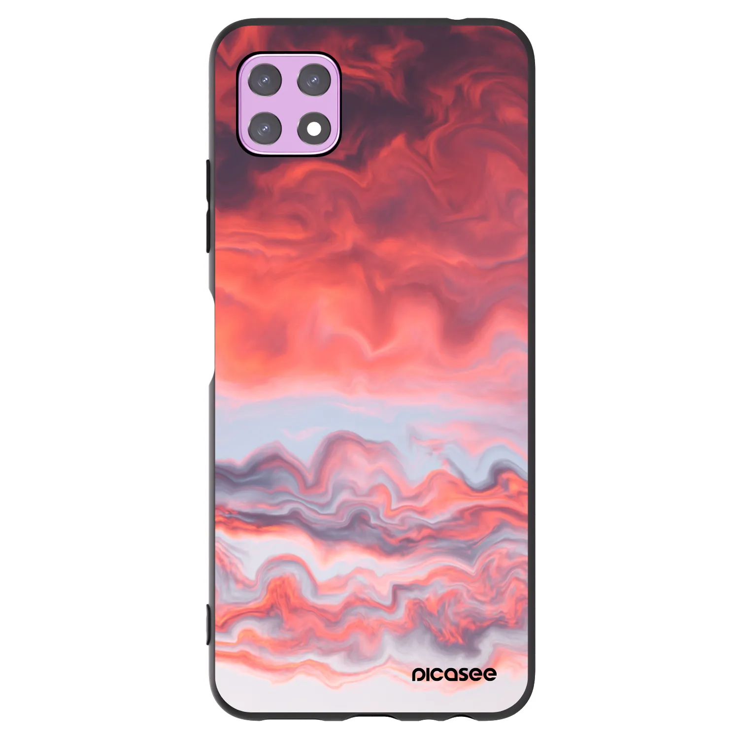 Picasee Μαύρη θήκη σιλικόνης για Samsung Galaxy A22 A226B 5G - Sunset