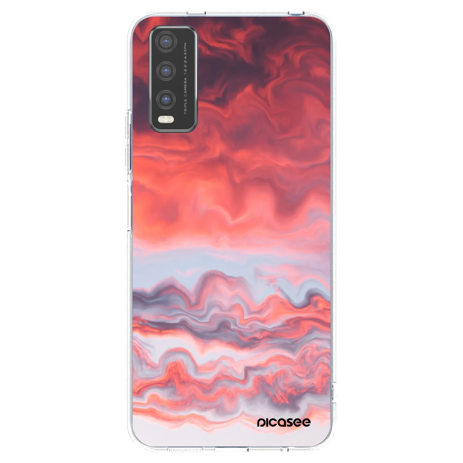 Picasee διαφανής θήκη σιλικόνης Vivo Y20s - Sunset