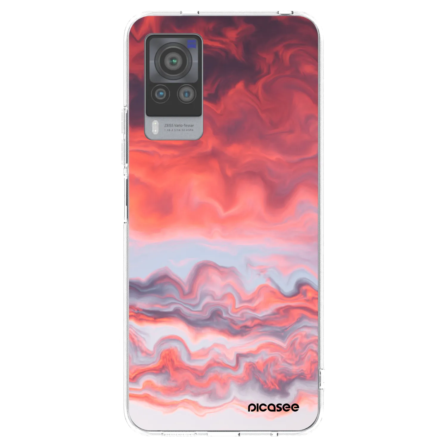 Picasee διαφανής θήκη σιλικόνης Vivo X60 Pro 5G - Sunset