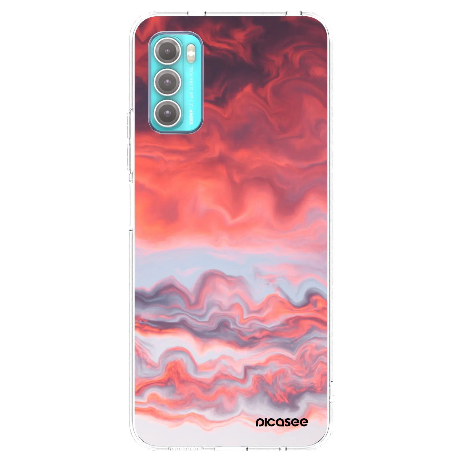 Picasee διαφανής θήκη σιλικόνης Motorola Moto G60 - Sunset