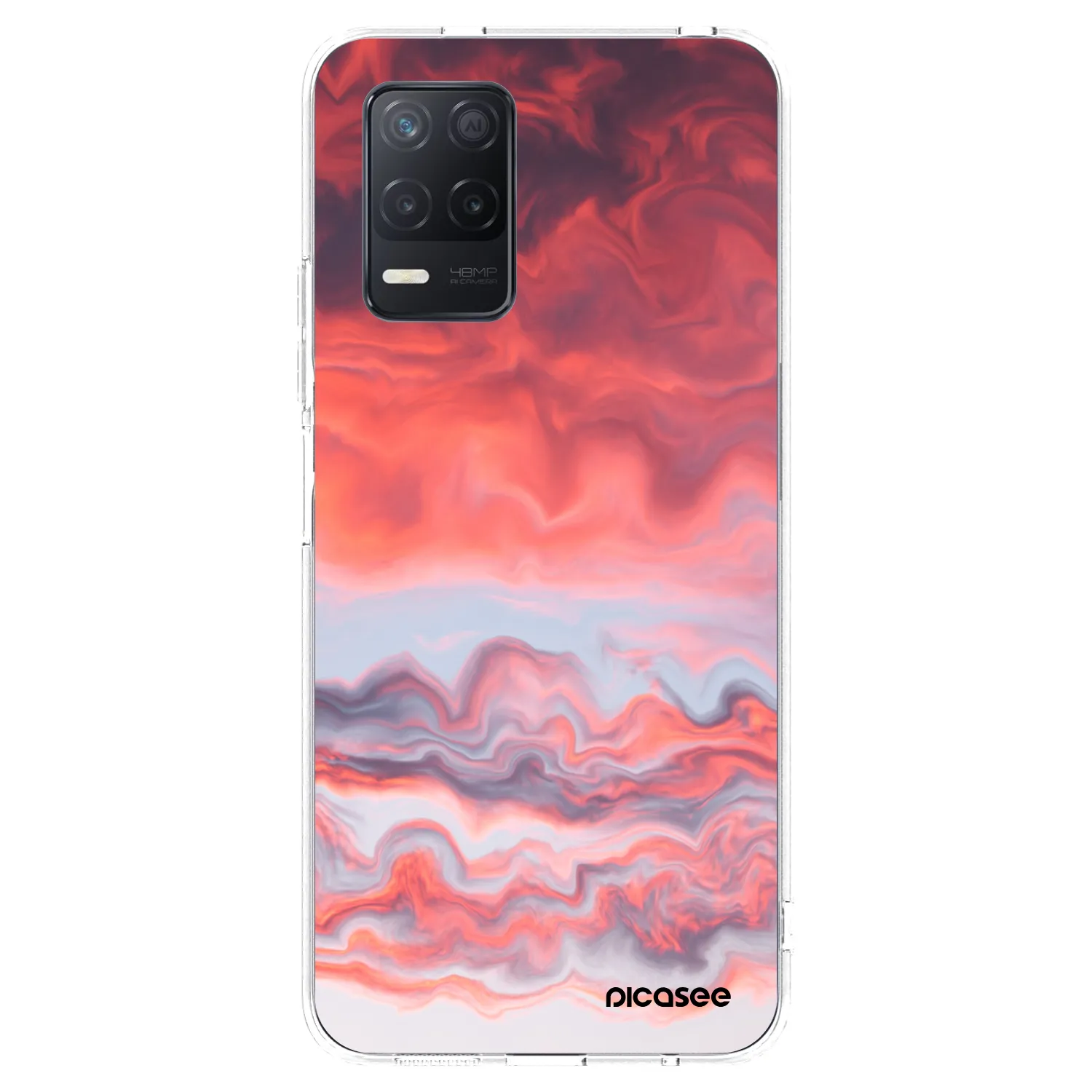 Picasee διαφανής θήκη σιλικόνης Realme 8 5G - Sunset