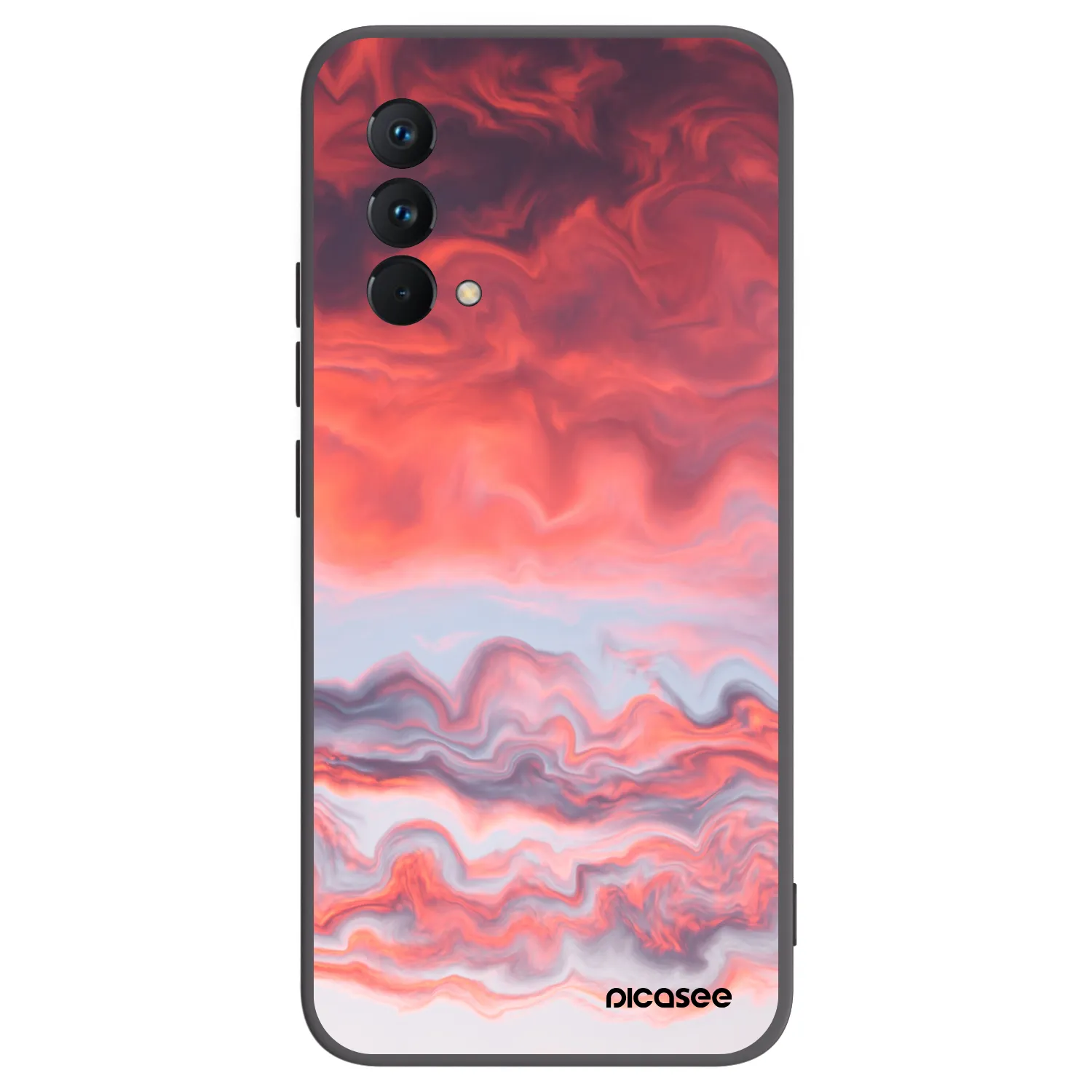 Picasee Μαύρη θήκη σιλικόνης για Realme GT Master Edition 5G - Sunset