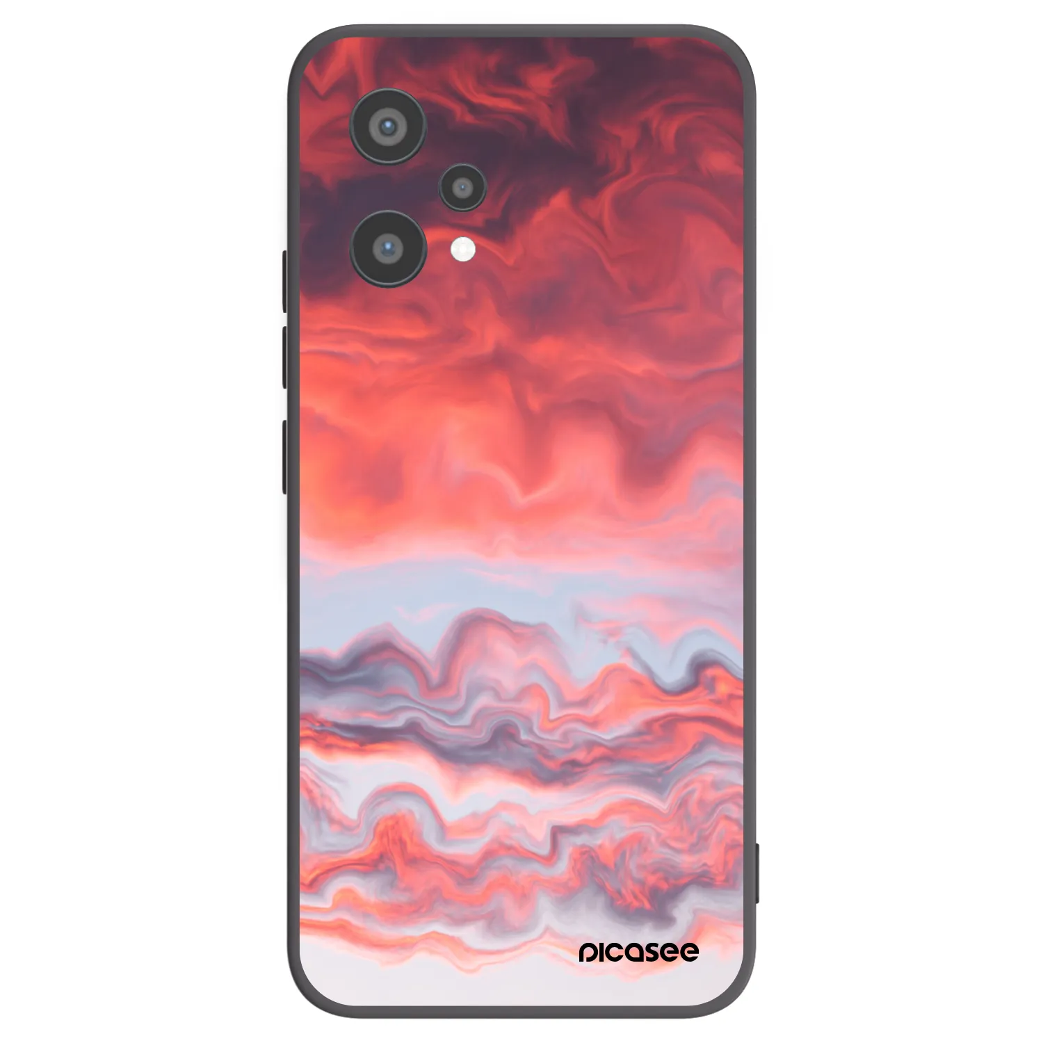 Picasee Μαύρη θήκη σιλικόνης για Realme 9 Pro 5G - Sunset