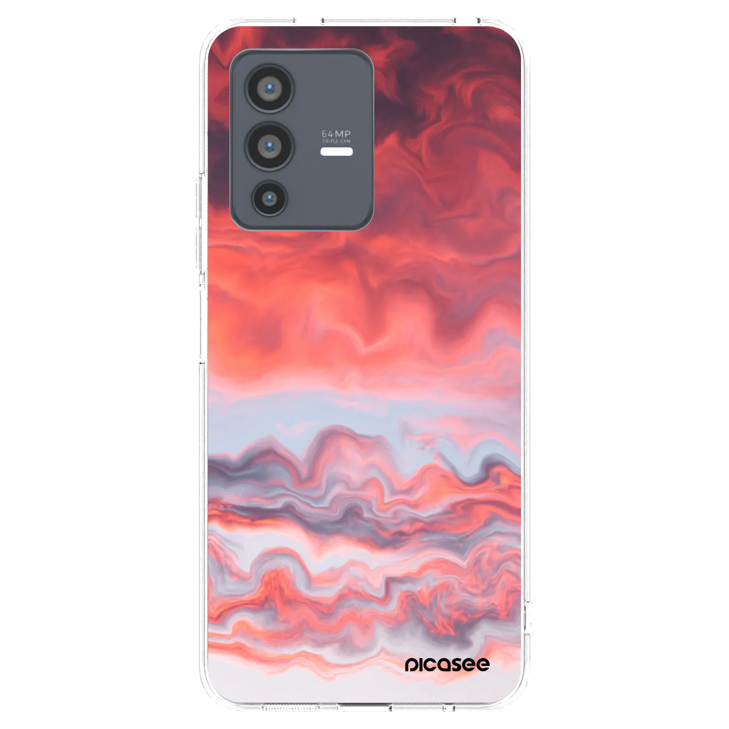 Picasee διαφανής θήκη σιλικόνης Vivo V23 5G - Sunset
