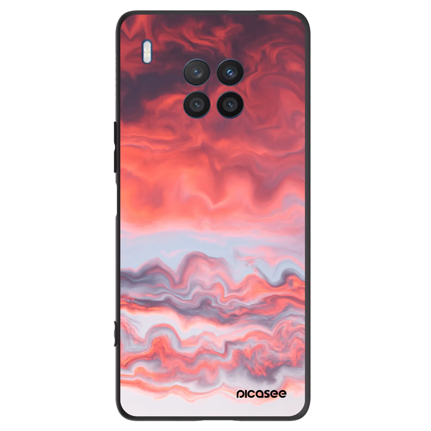Picasee Μαύρη θήκη σιλικόνης για Honor 50 Lite - Sunset