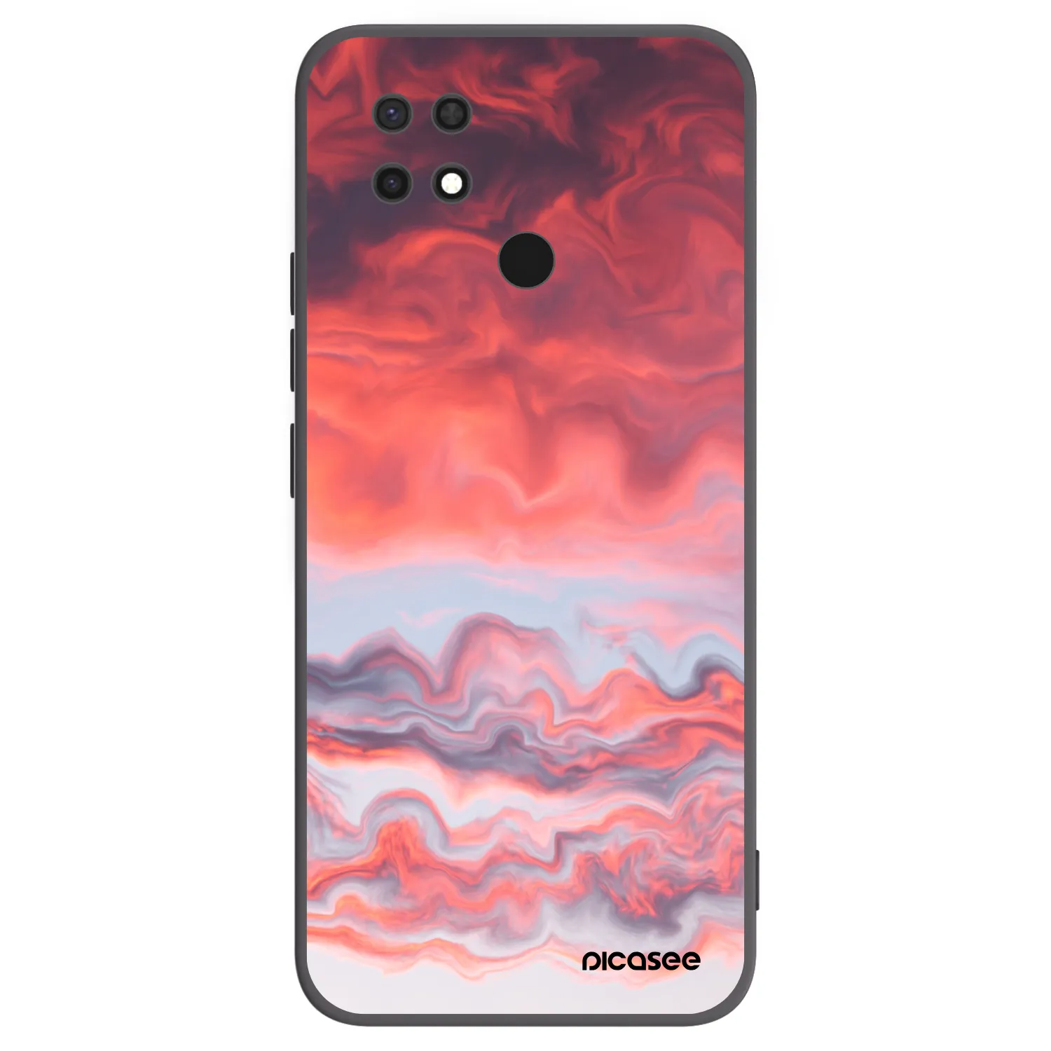 Picasee Μαύρη θήκη σιλικόνης για Xiaomi Redmi 10C - Sunset