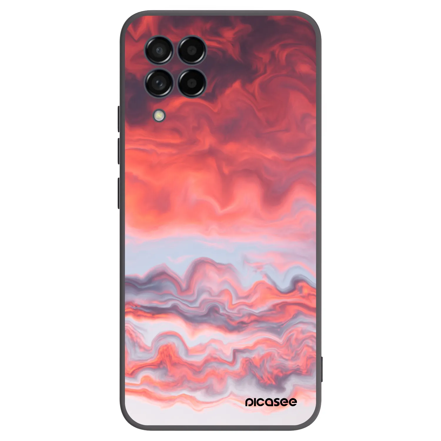 Picasee Μαύρη θήκη σιλικόνης για Samsung Galaxy M53 5G - Sunset