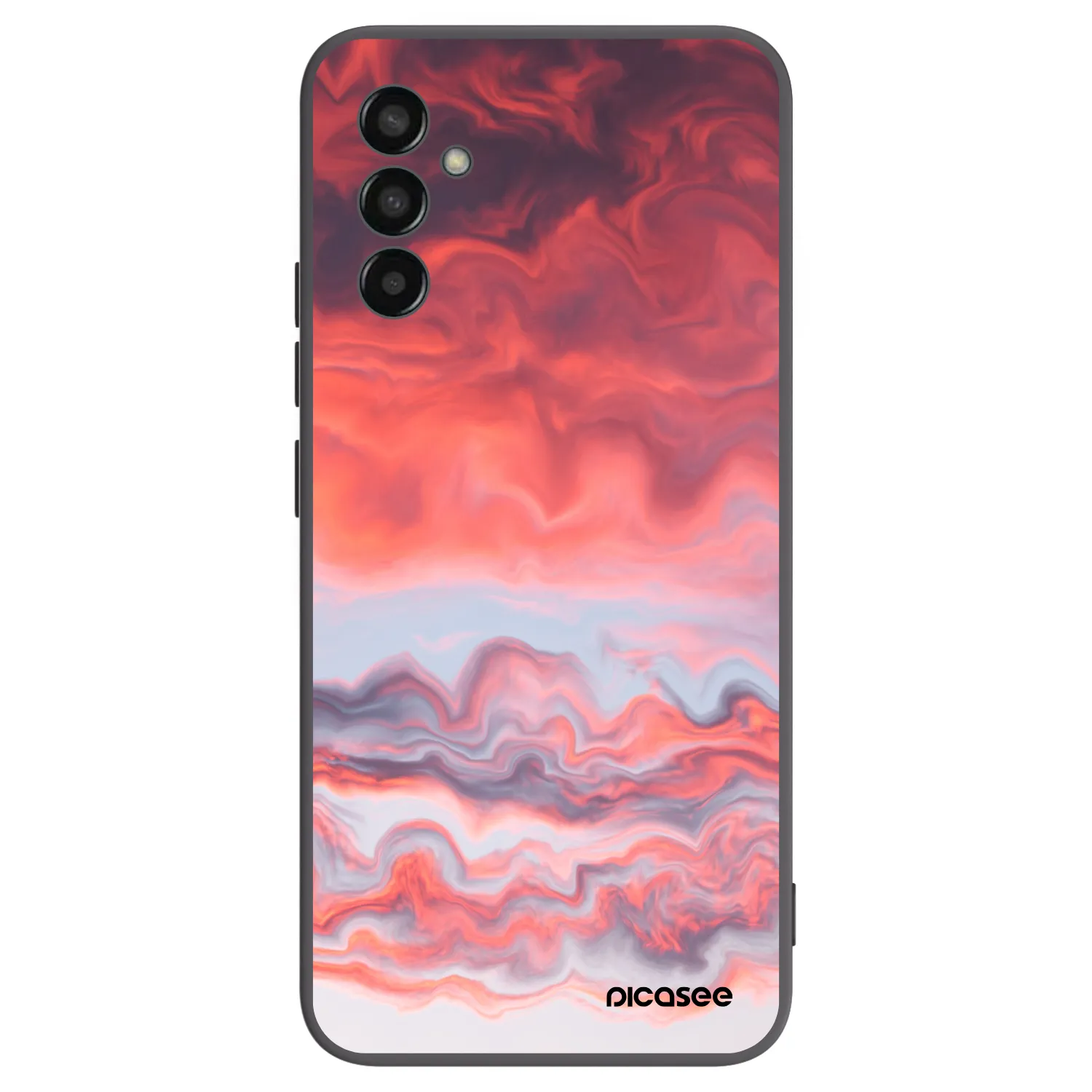 Picasee Μαύρη θήκη σιλικόνης για Samsung Galaxy M13 M135F - Sunset