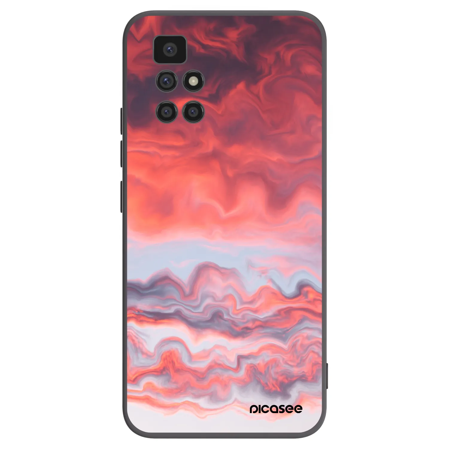 Picasee Μαύρη θήκη σιλικόνης για Xiaomi Redmi 10 (2022) - Sunset