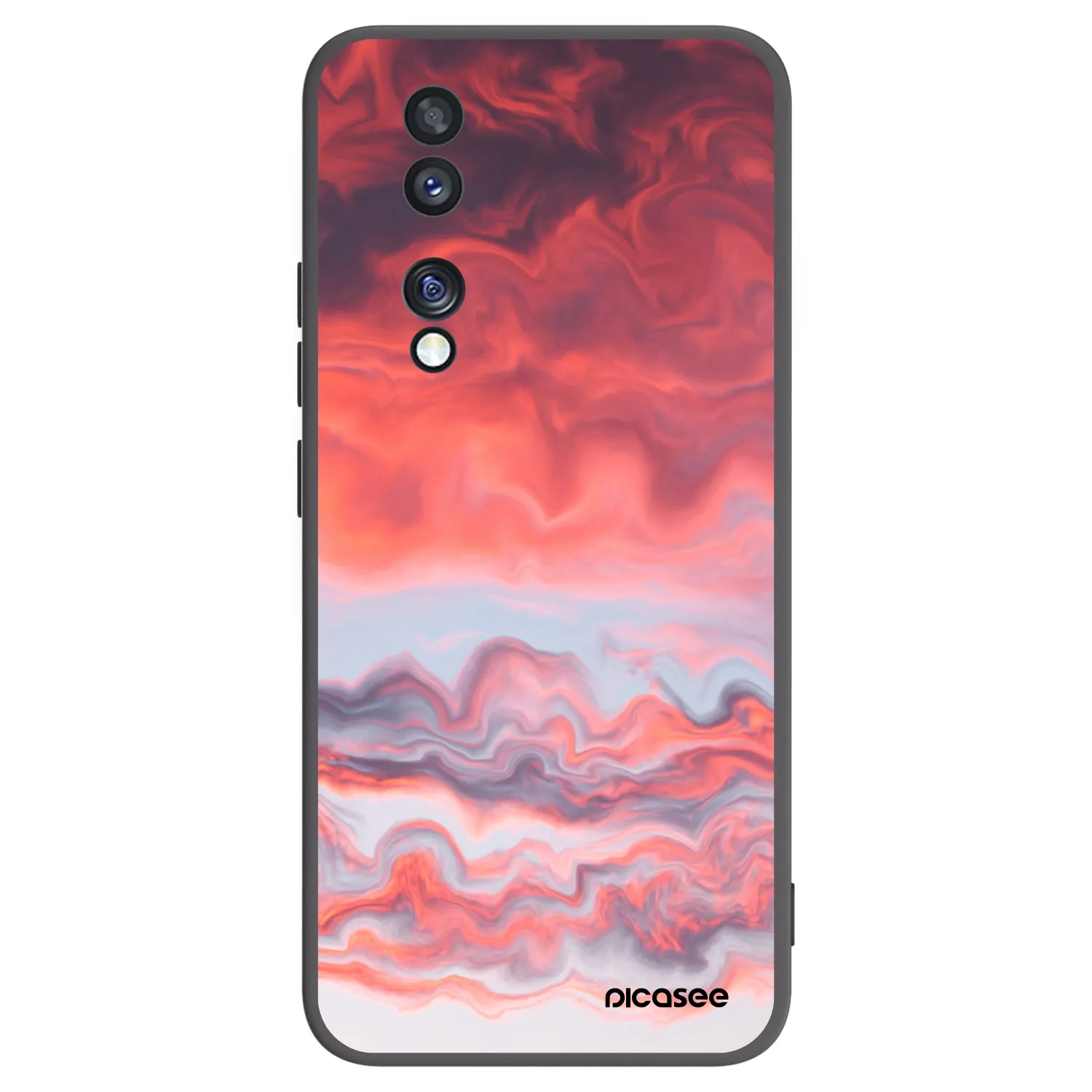Picasee Μαύρη θήκη σιλικόνης για Honor 70 - Sunset