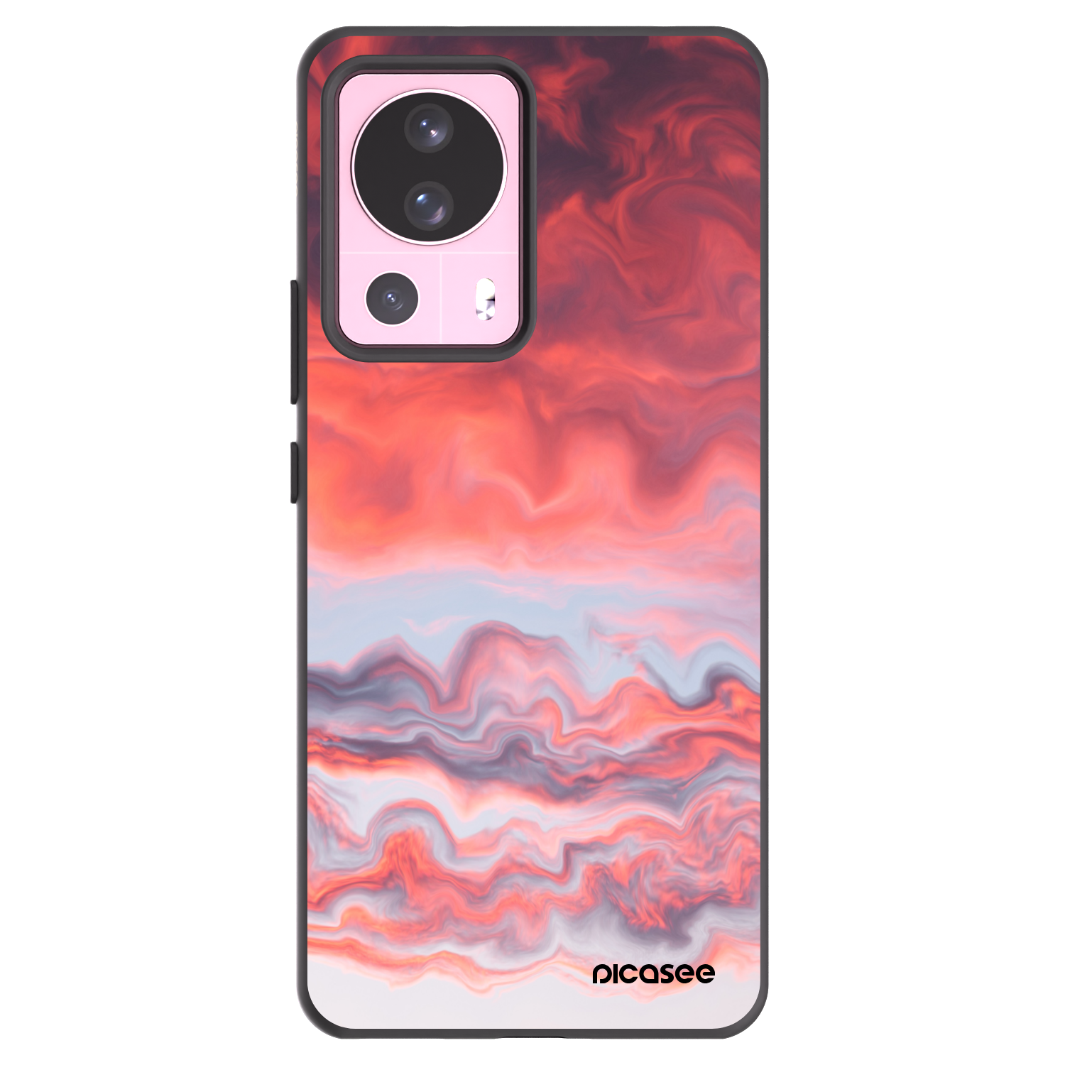 Picasee Μαύρη θήκη σιλικόνης για Xiaomi 13 Lite - Sunset