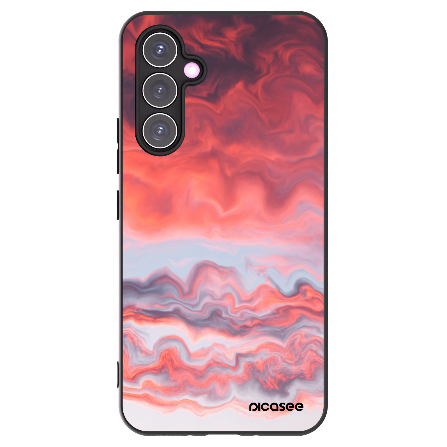 Picasee Μαύρη θήκη σιλικόνης για Samsung Galaxy A54 5G A546B - Sunset