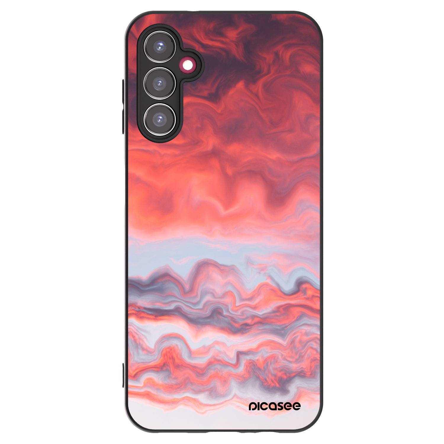 Picasee Μαύρη θήκη σιλικόνης για Samsung Galaxy A14 4G A145R - Sunset