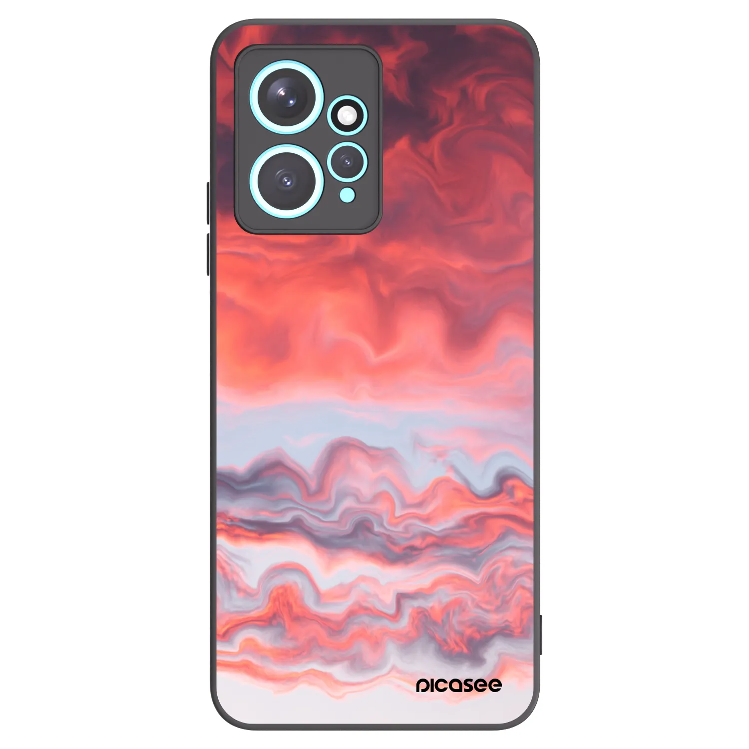 Picasee Μαύρη θήκη σιλικόνης για Xiaomi Redmi Note 12 4G - Sunset