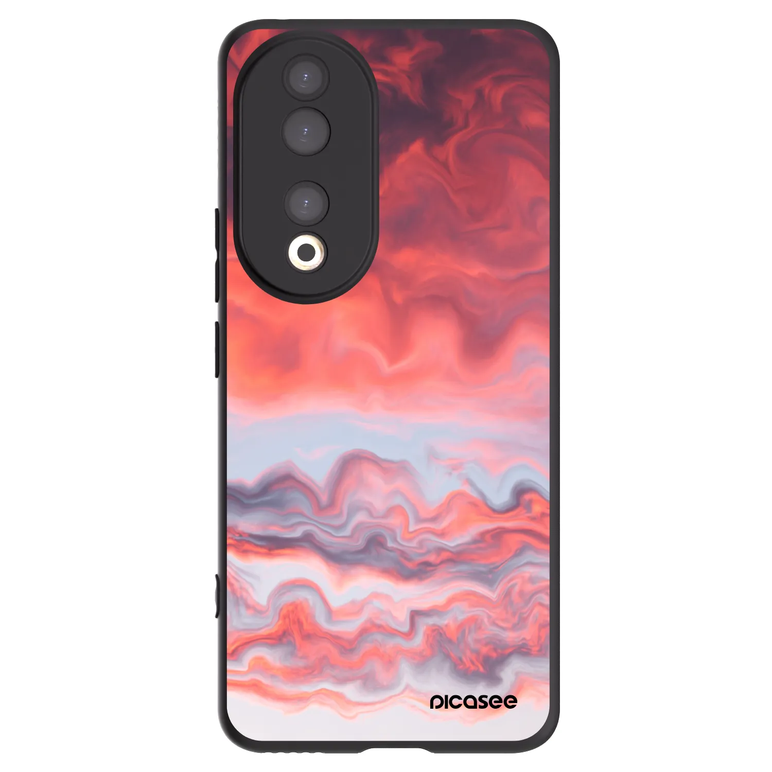 Picasee Μαύρη θήκη σιλικόνης για Honor 90 5G - Sunset
