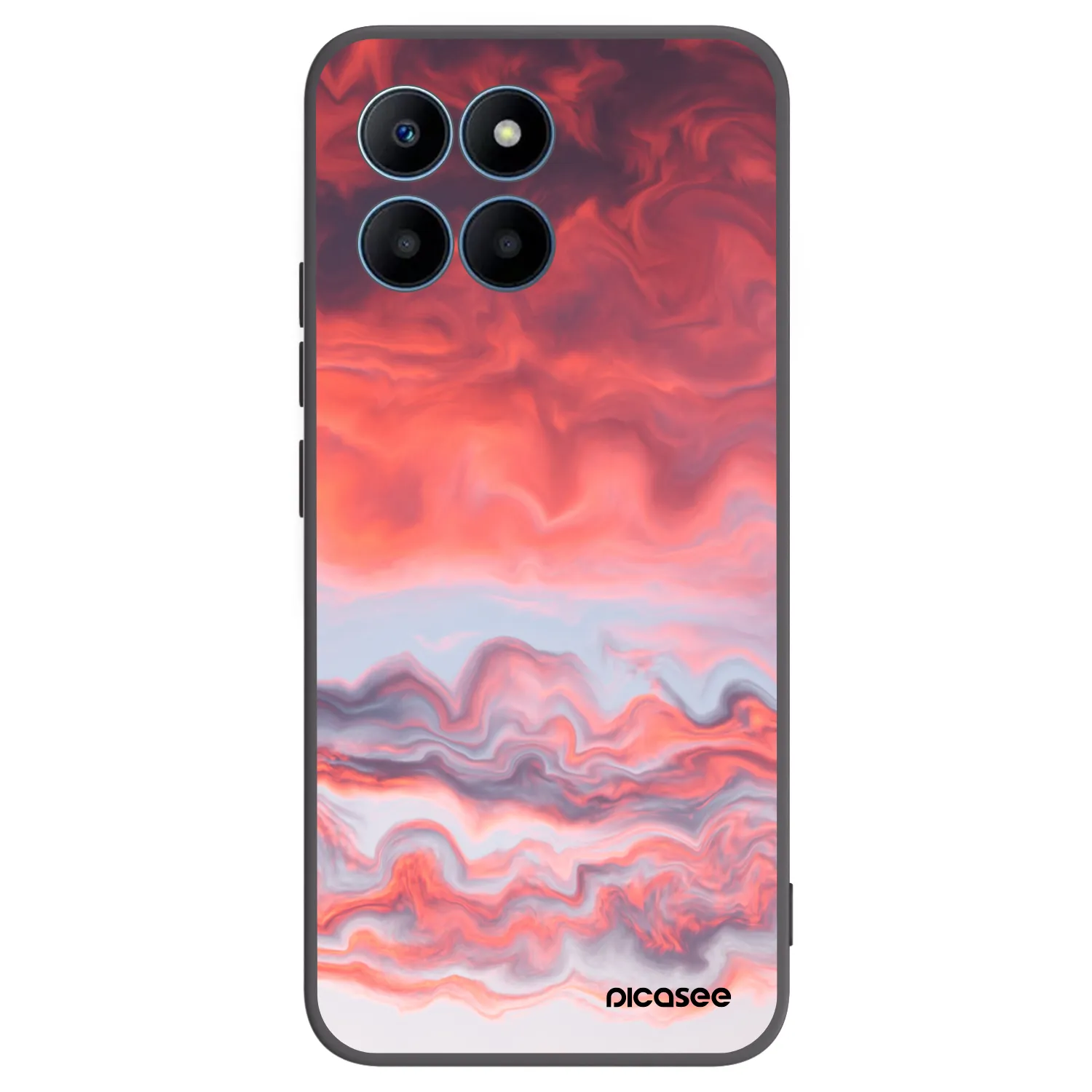 Picasee Μαύρη θήκη σιλικόνης για Honor 70 Lite - Sunset