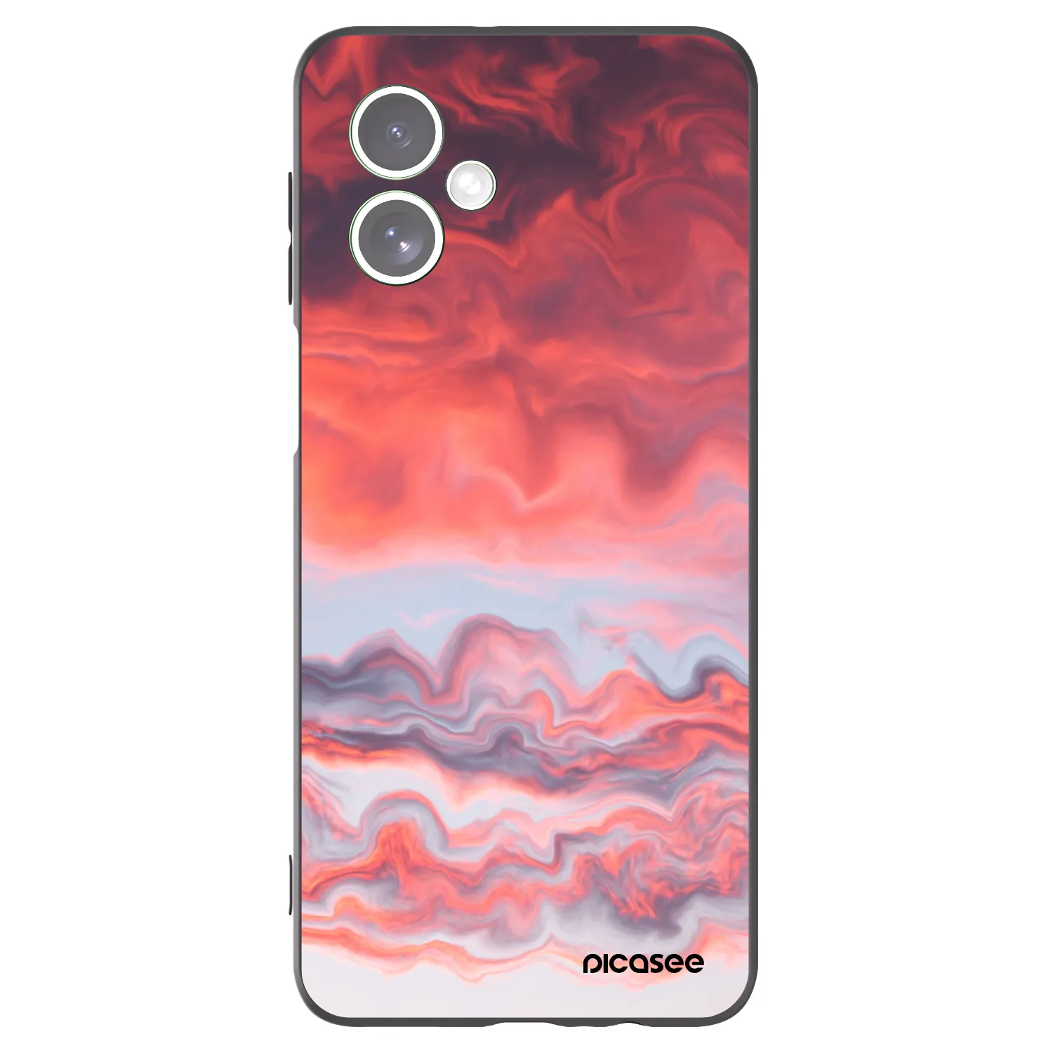 Picasee Μαύρη θήκη σιλικόνης για Motorola Moto G54 5G - Sunset