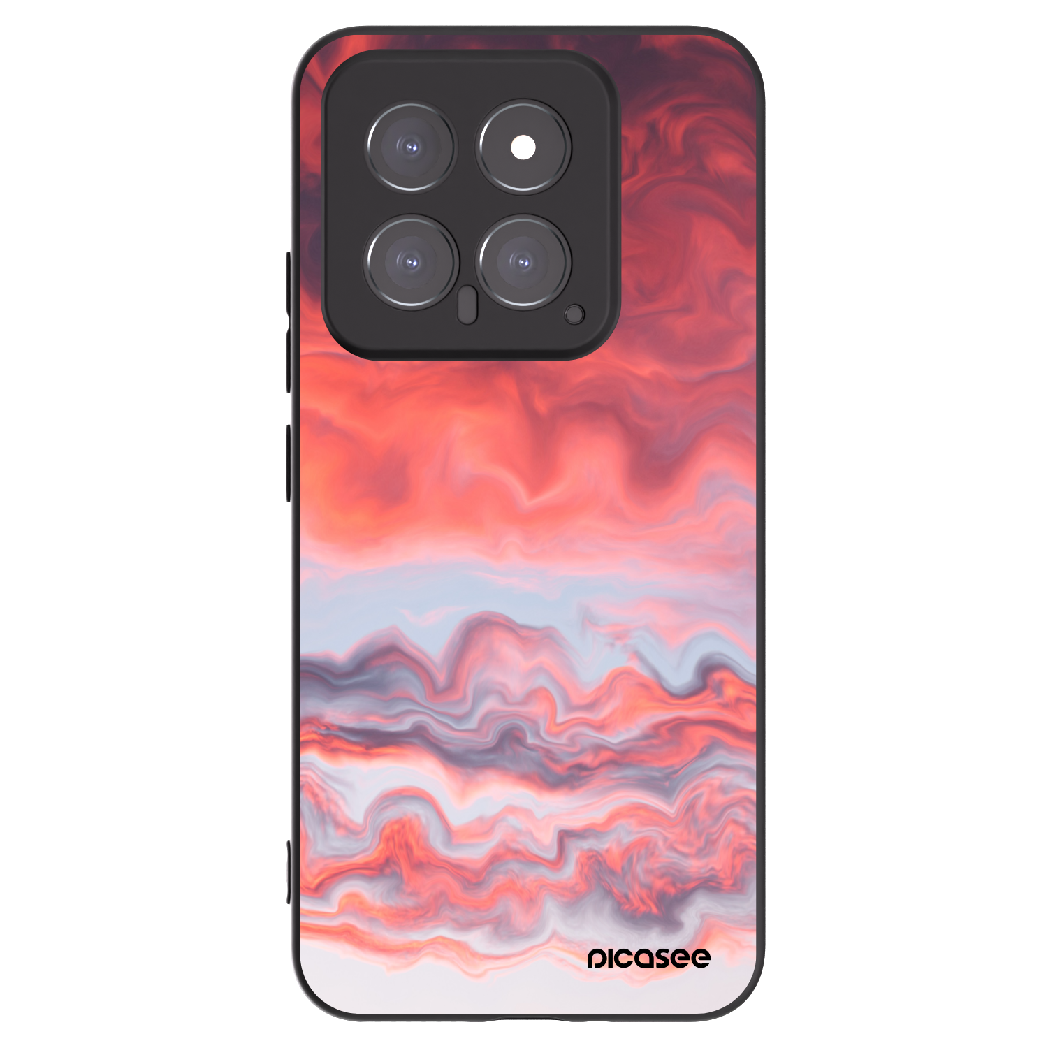 Picasee Μαύρη θήκη σιλικόνης για Xiaomi 14 - Sunset