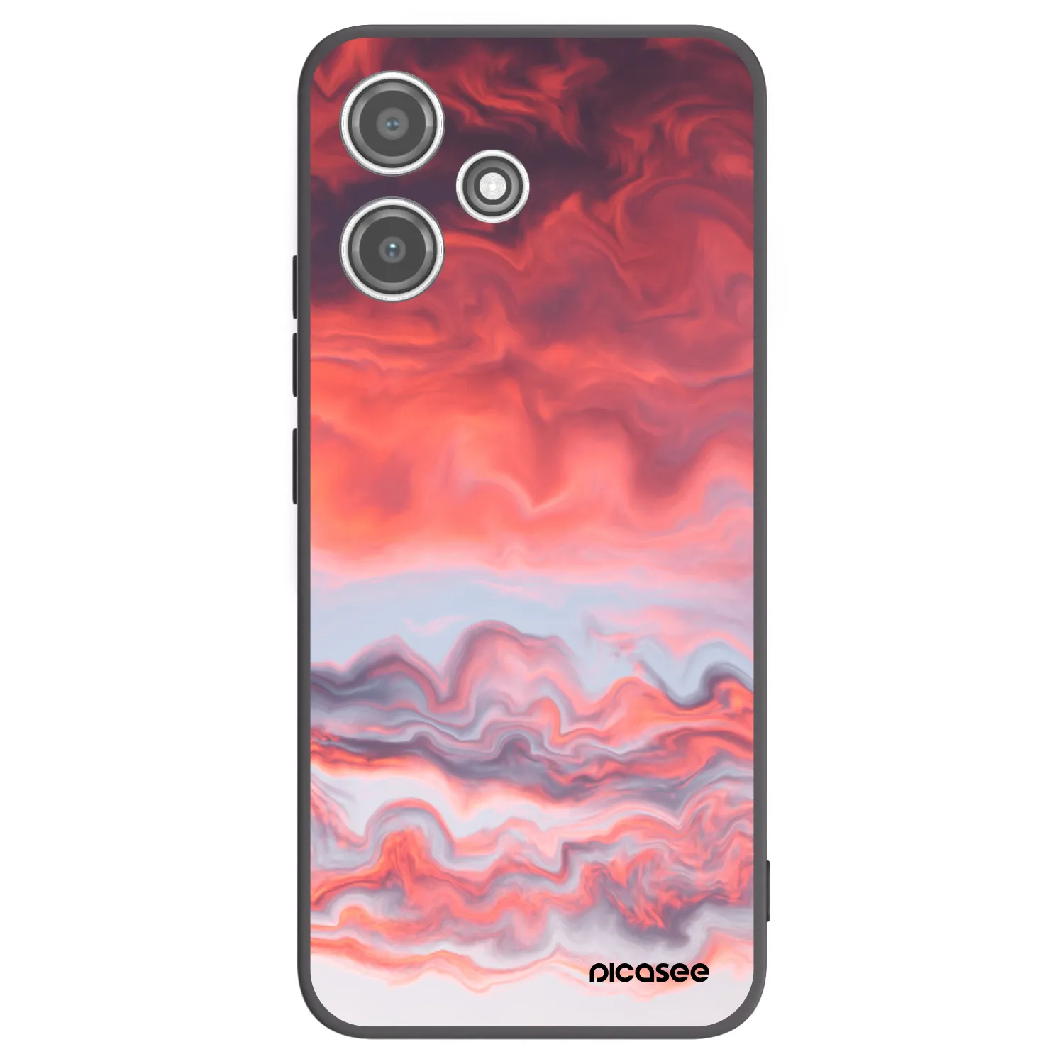 Picasee Μαύρη θήκη σιλικόνης για Xiaomi Redmi 12 5G - Sunset