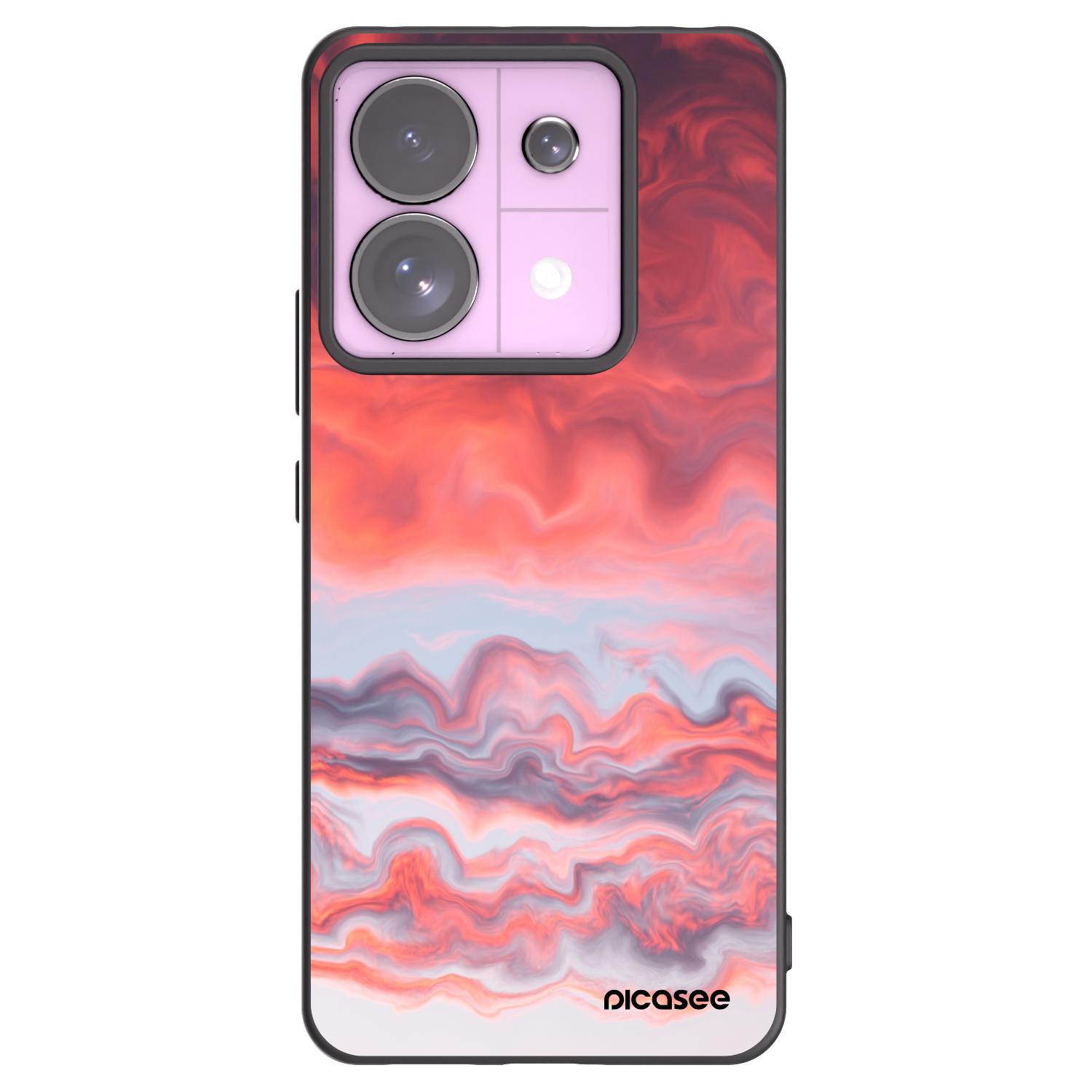 Picasee Μαύρη θήκη σιλικόνης για Xiaomi Redmi Note 13 Pro 5G - Sunset