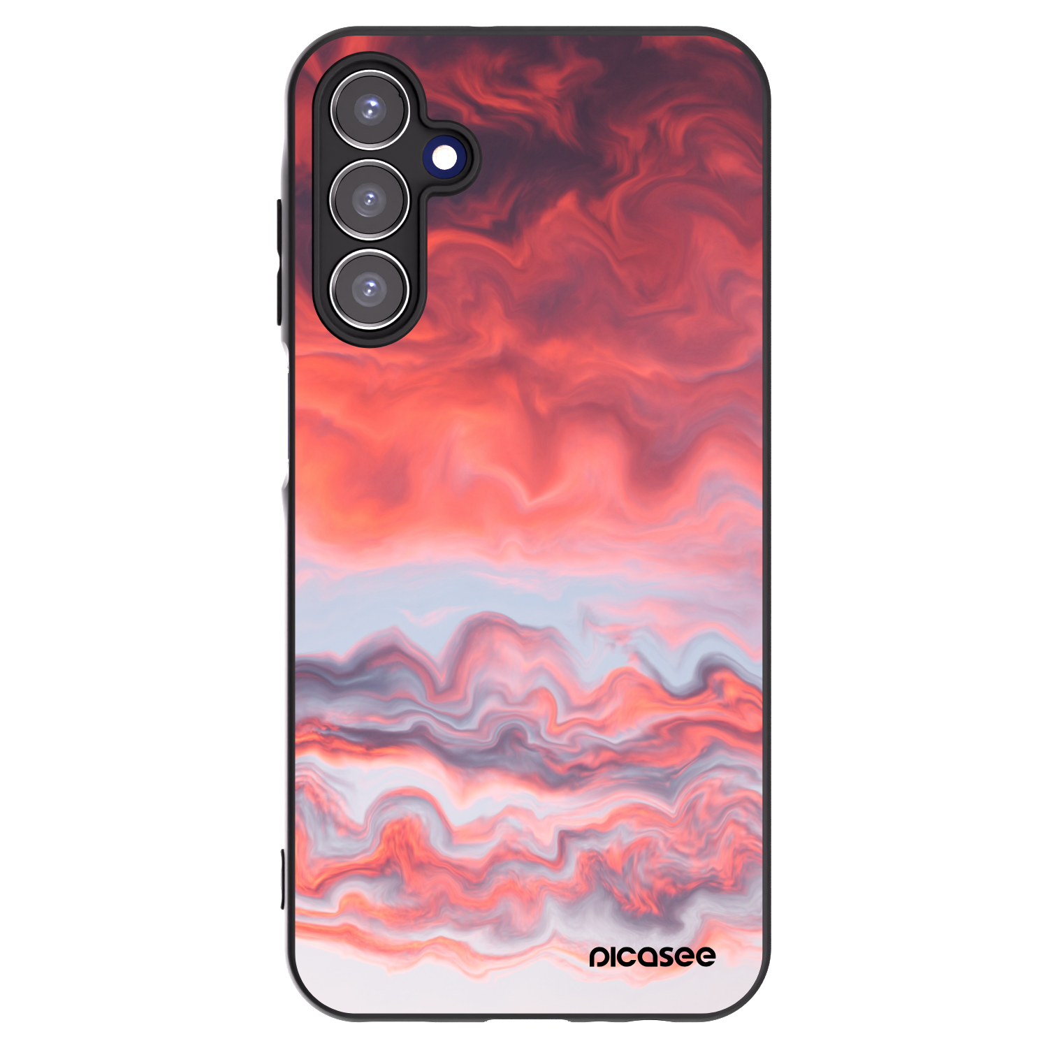 Picasee Μαύρη θήκη σιλικόνης για Samsung Galaxy A15 A156B 5G - Sunset