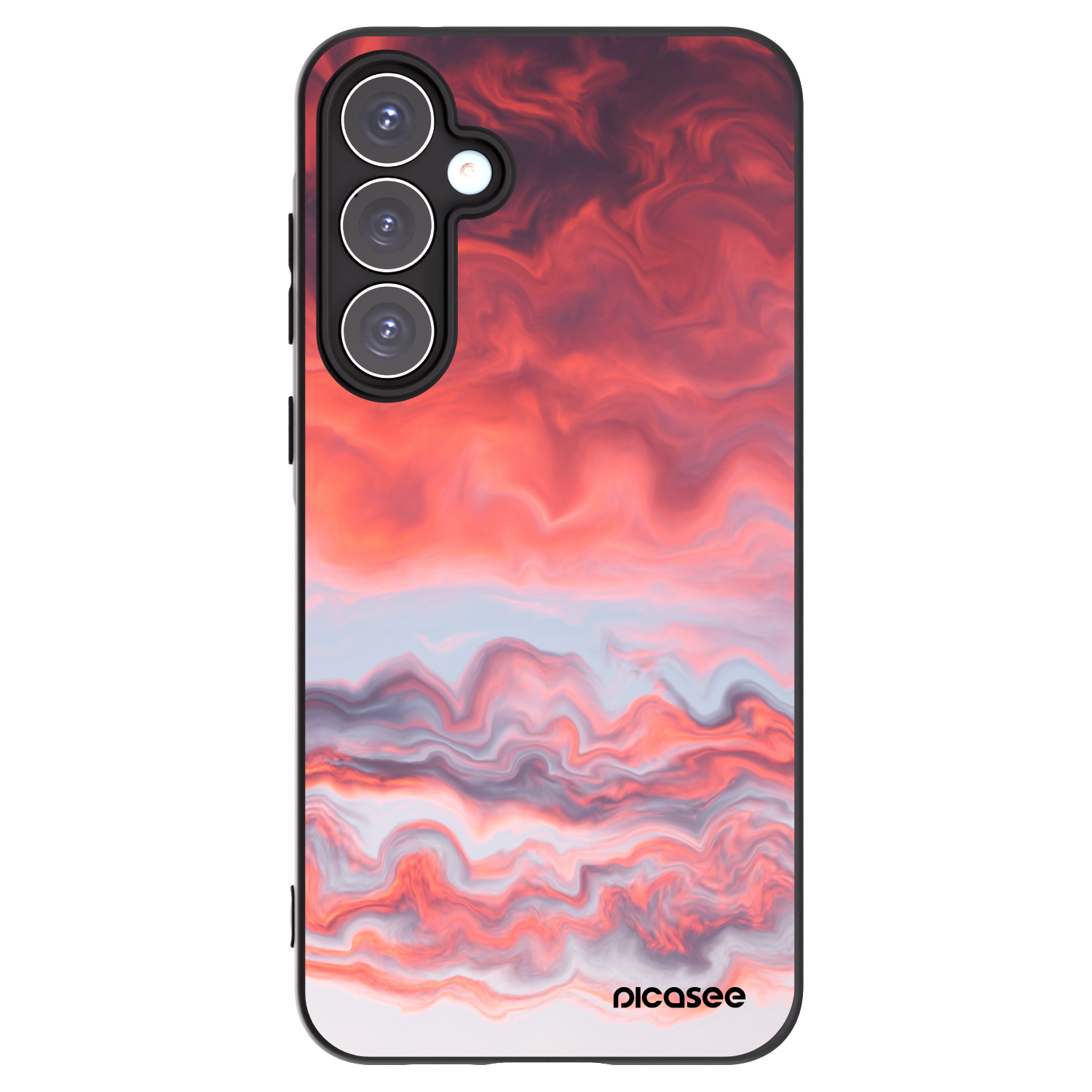 Picasee Μαύρη θήκη σιλικόνης για Samsung Galaxy A55 5G A556B - Sunset
