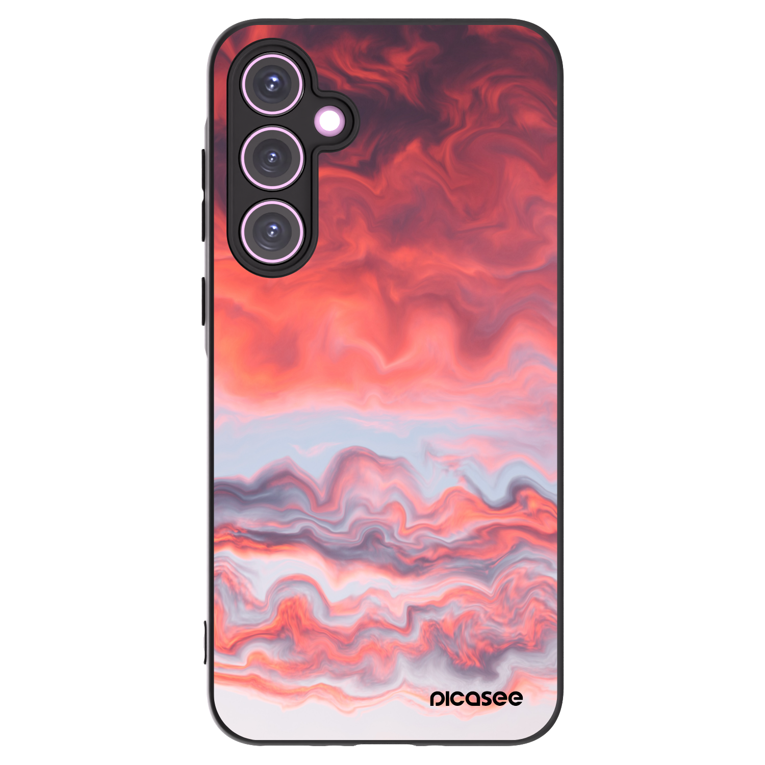 Picasee Μαύρη θήκη σιλικόνης για Samsung Galaxy A35 5G A356B - Sunset