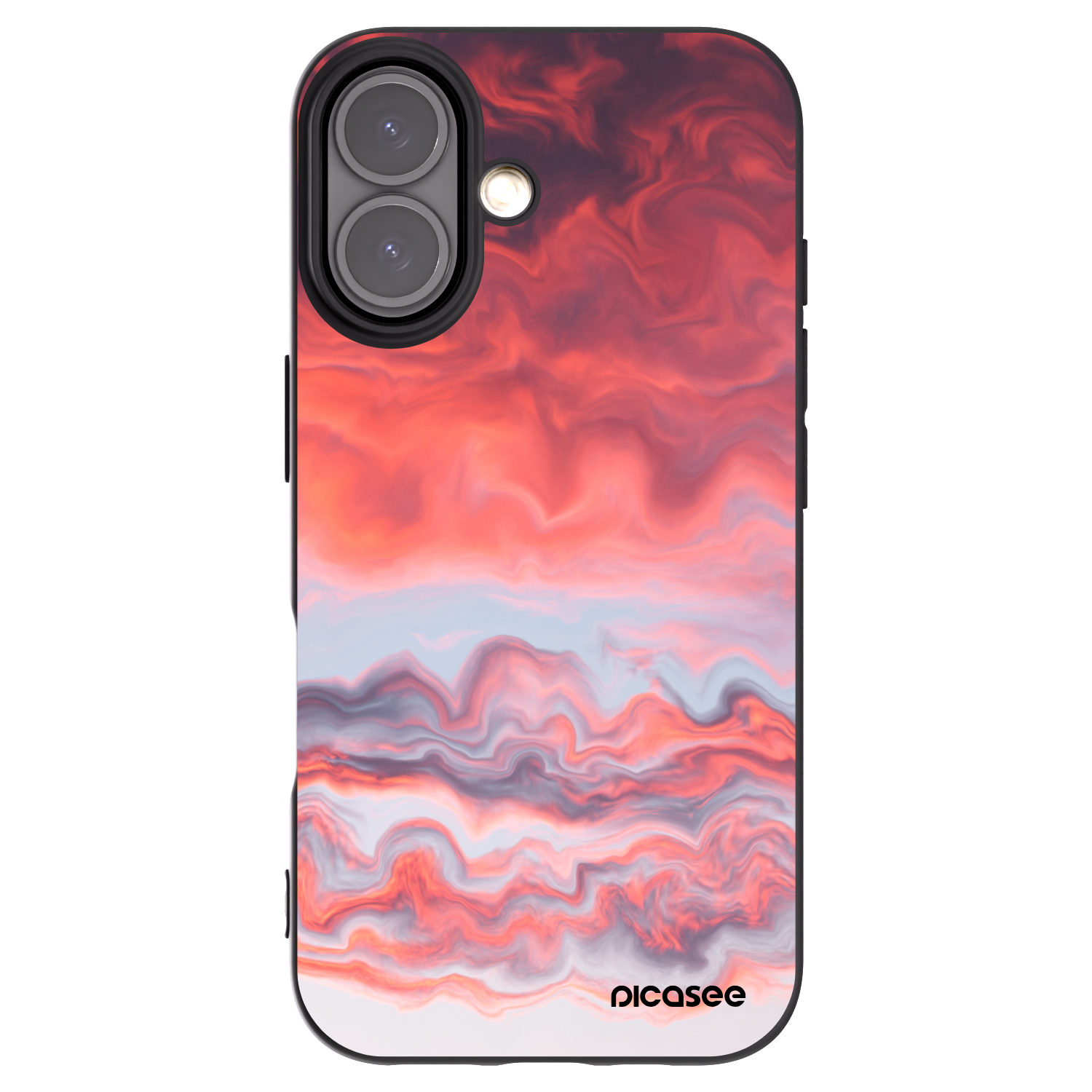 Picasee Μαύρη θήκη σιλικόνης για Apple iPhone 16 - Sunset