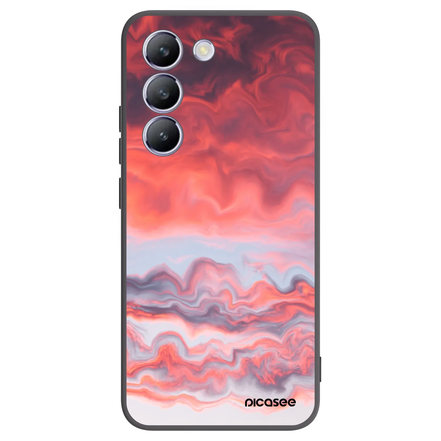 Picasee Μαύρη θήκη σιλικόνης για Vivo V40 SE 5G - Sunset