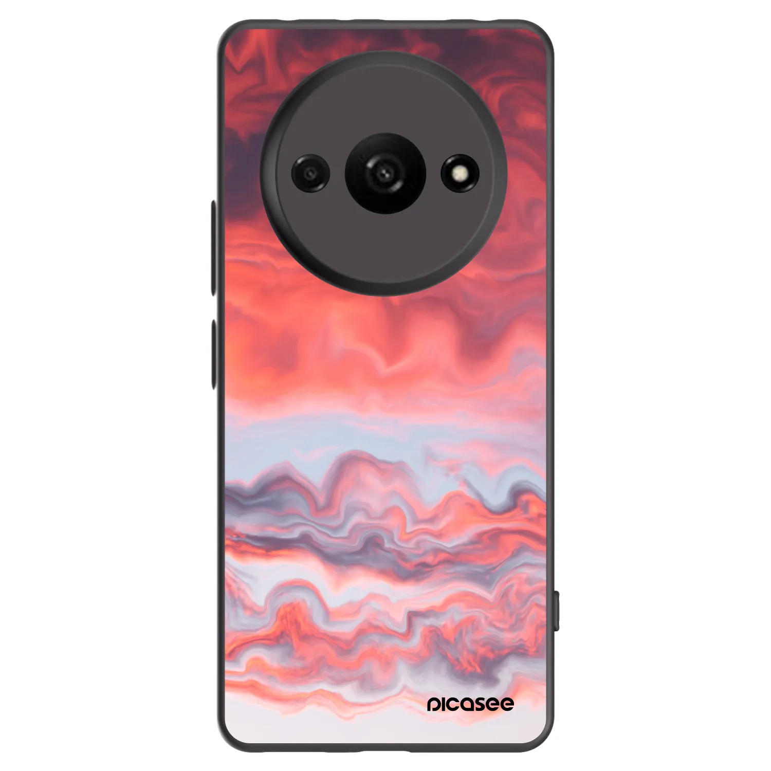 Picasee Μαύρη θήκη σιλικόνης για Xiaomi Redmi A3 - Sunset