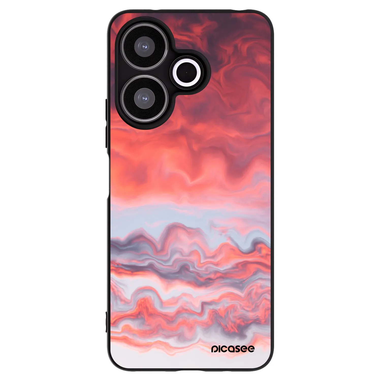 Picasee Μαύρη θήκη σιλικόνης για Xiaomi Redmi 13 4G - Sunset